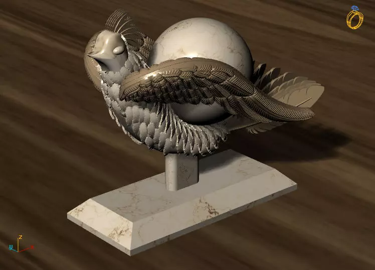 The legendary soaring wing bird 3D model_0