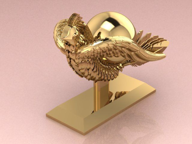 The legendary soaring wing bird 3D model_1