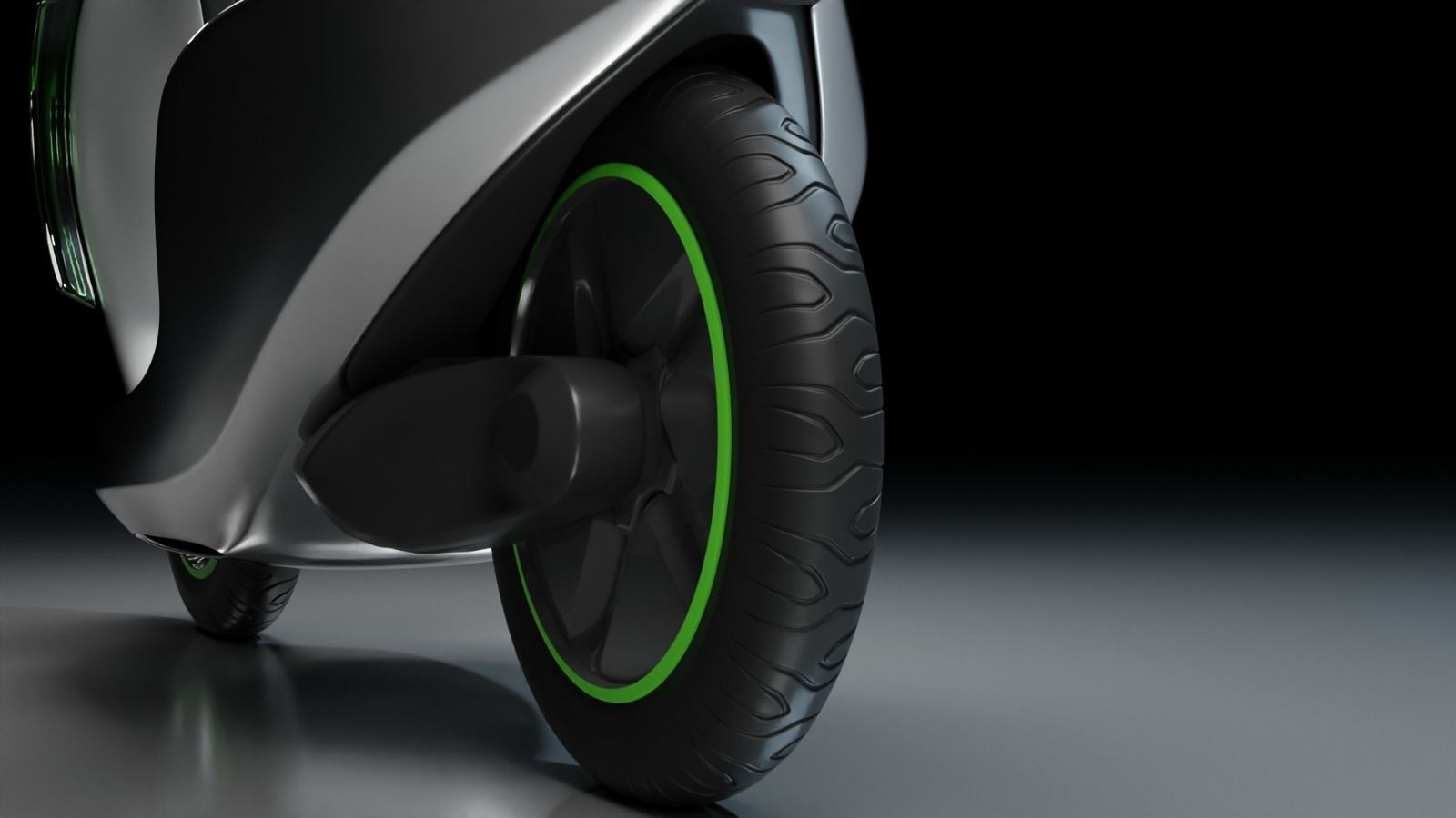 Smart EV Scooter Low-poly 3D model_7