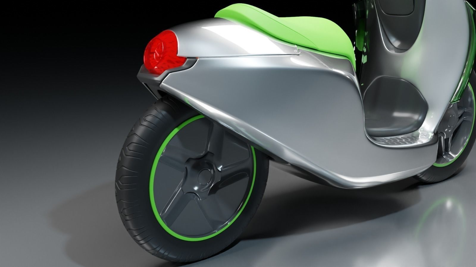 Smart EV Scooter Low-poly 3D model_3