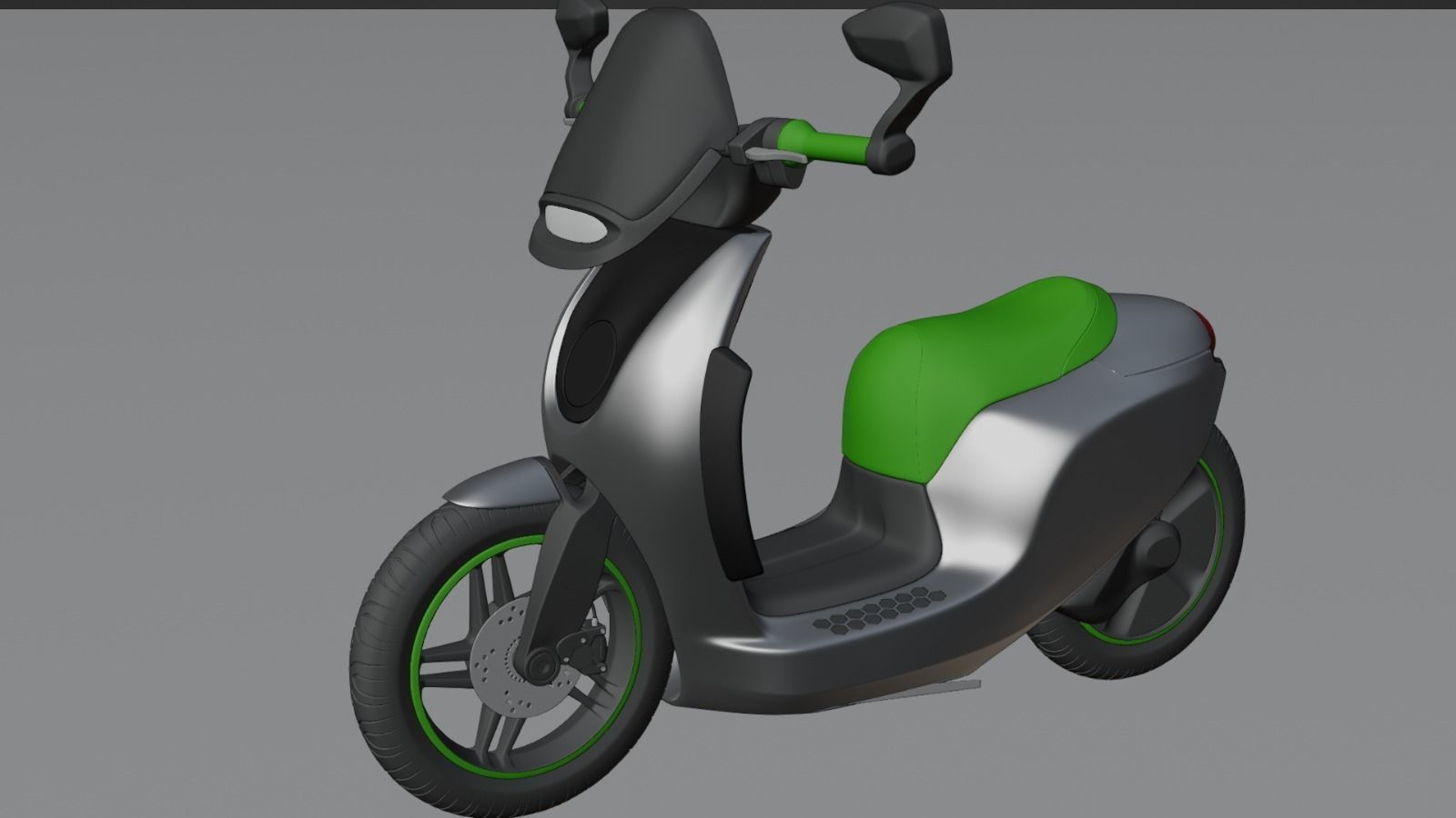 Smart EV Scooter Low-poly 3D model_4