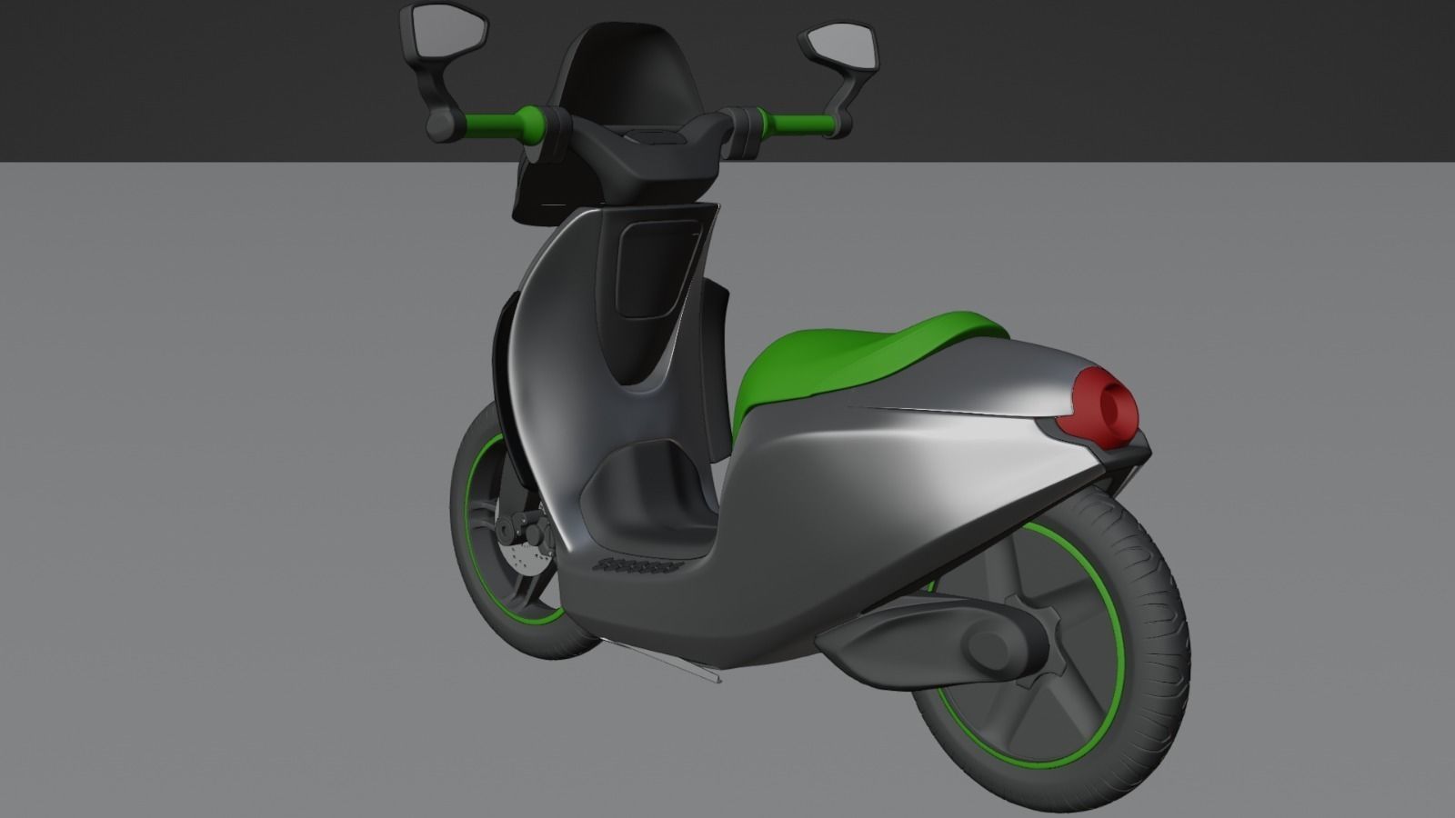 Smart EV Scooter Low-poly 3D model_6