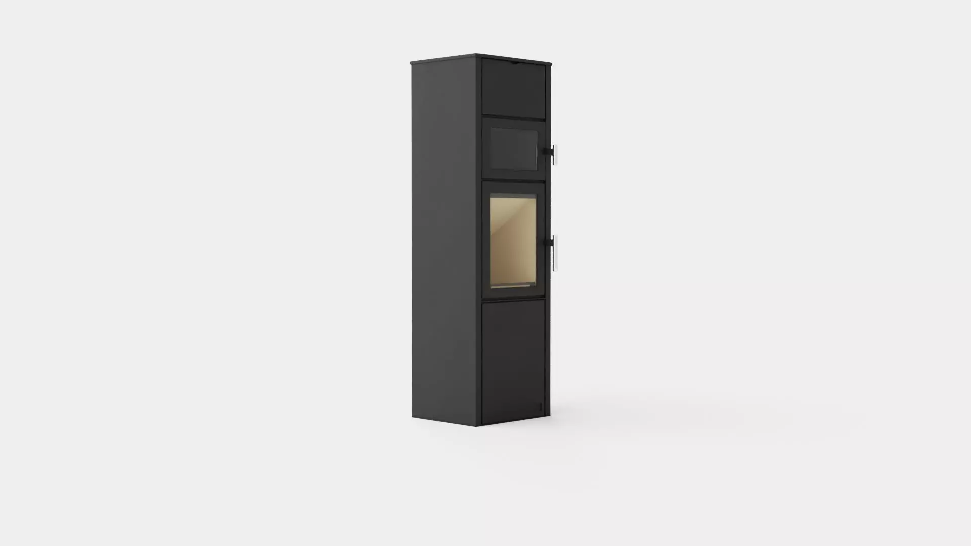 Heta Scan-Line Fireplace Low-poly 3D model_0