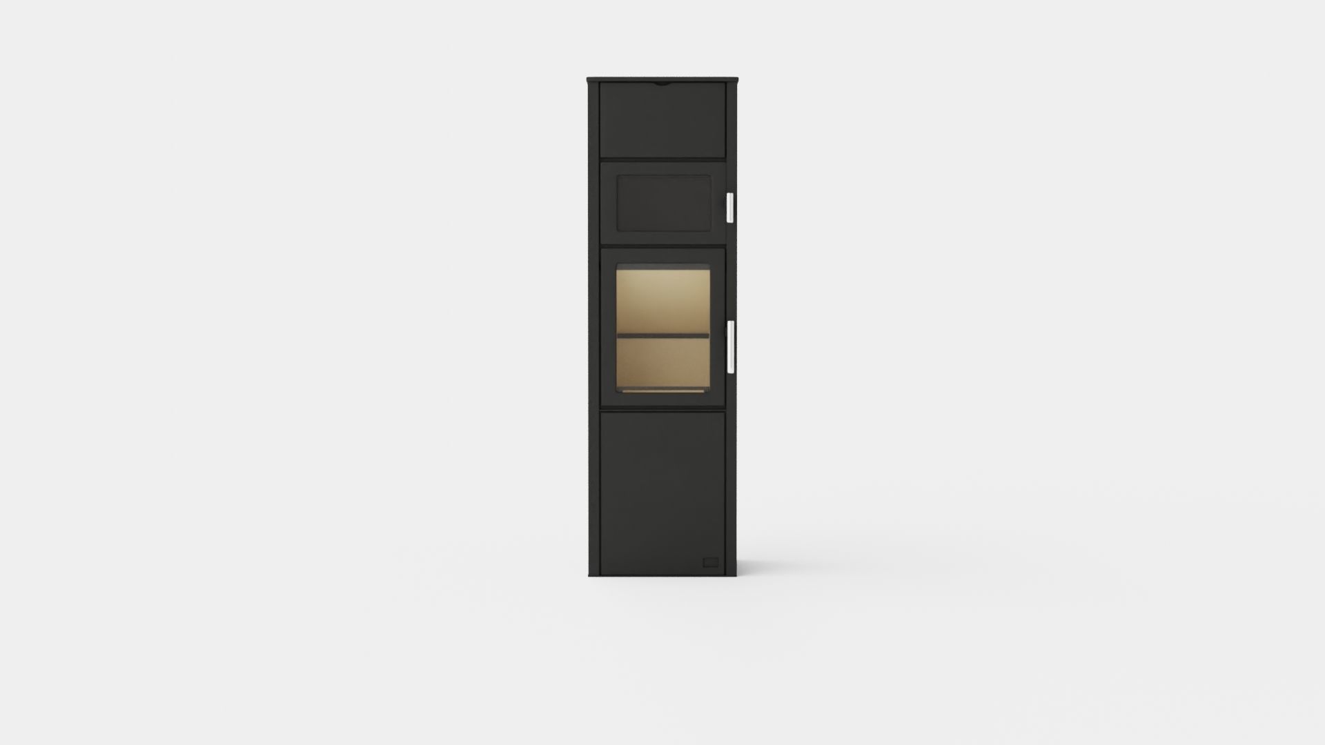 Heta Scan-Line Fireplace Low-poly 3D model_1