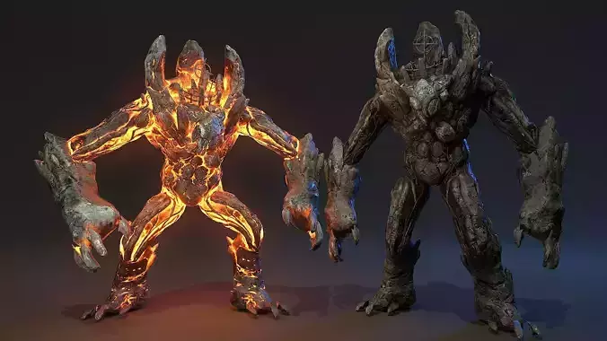 Golem 1 Low-poly 3D model