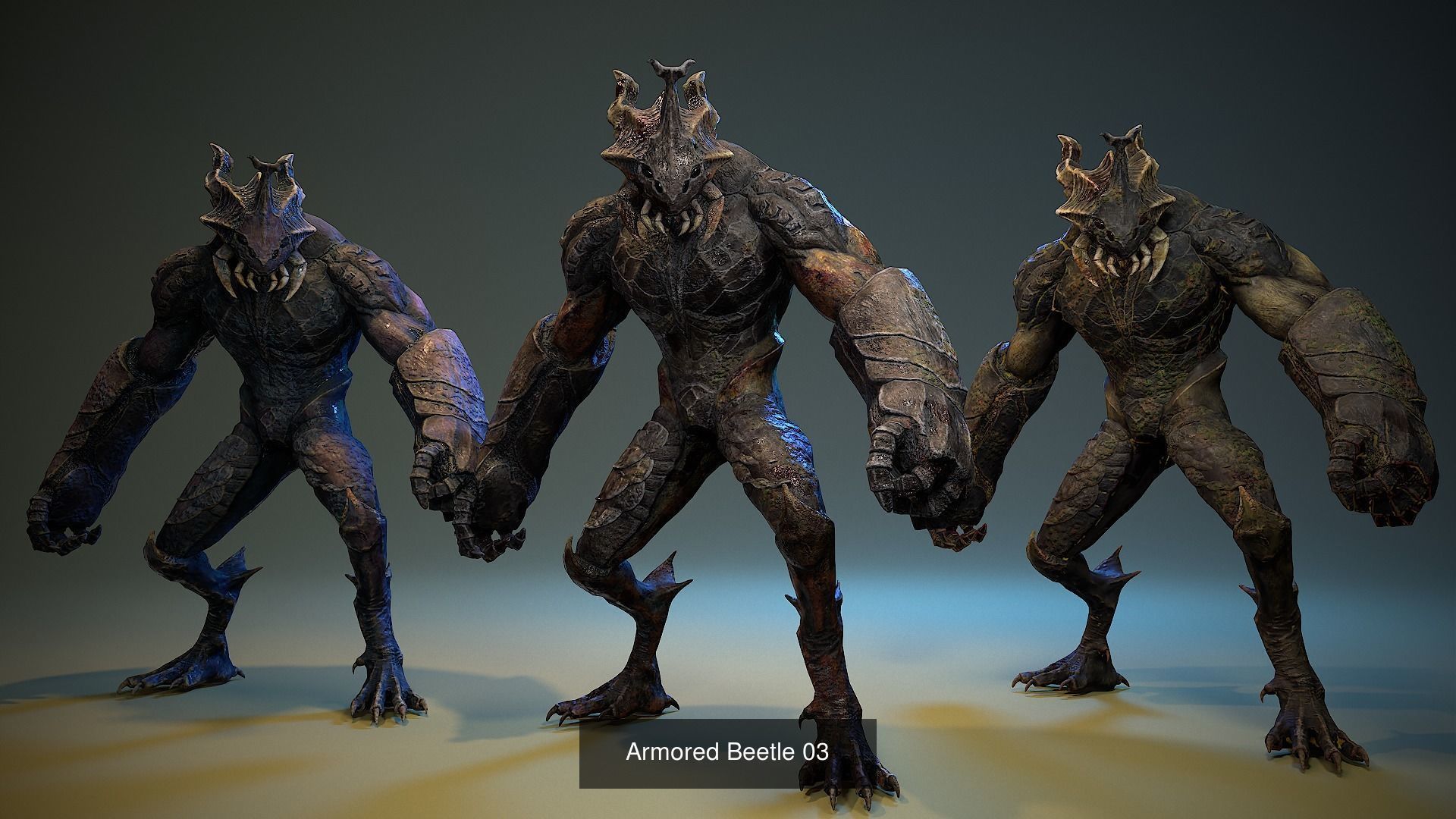 Armored Beetle Pack 3D Model Collection_13