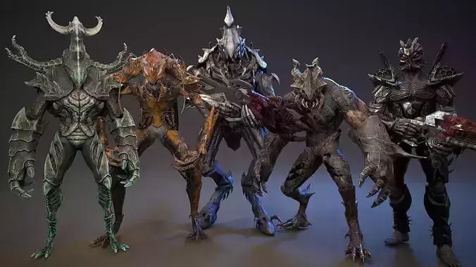 Armored Beetle Pack 3D Model Collection