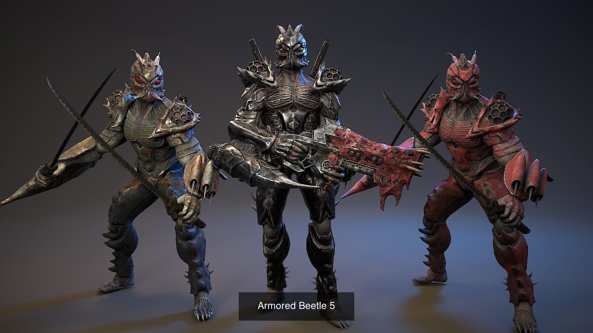 Armored Beetle Pack 3D Model Collection_14