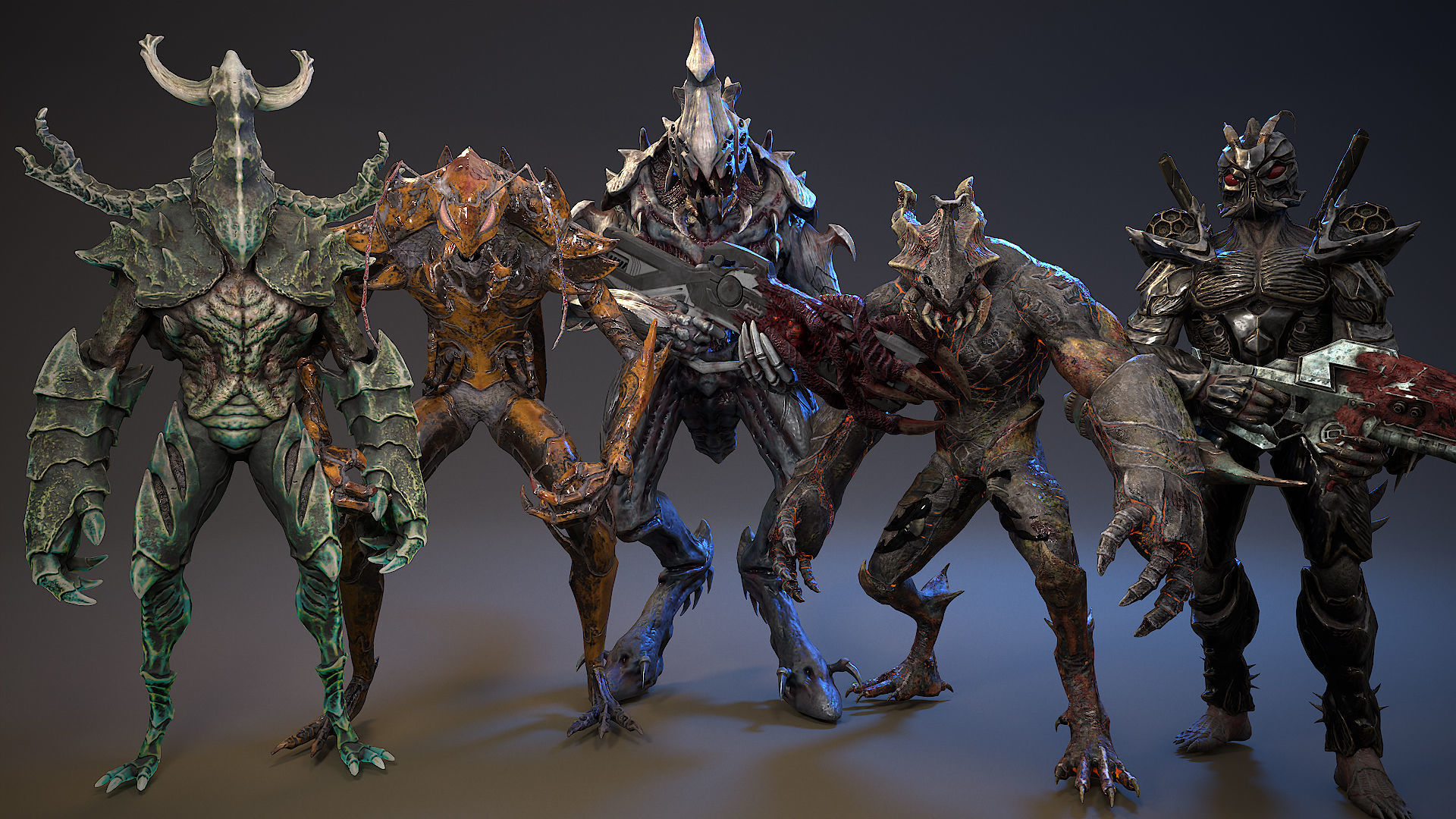 Armored Beetle Pack 3D Model Collection_15