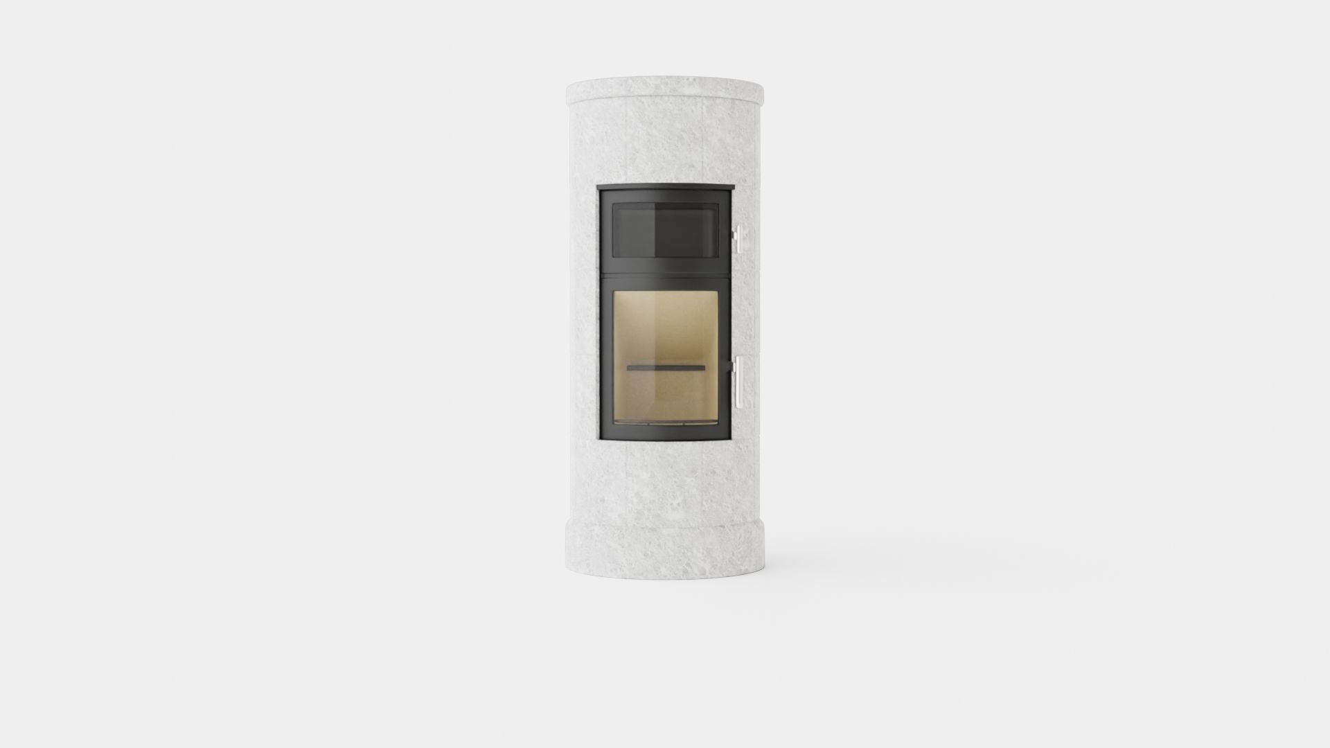 Heta Scan-Line Fireplace Low-poly 3D model_1