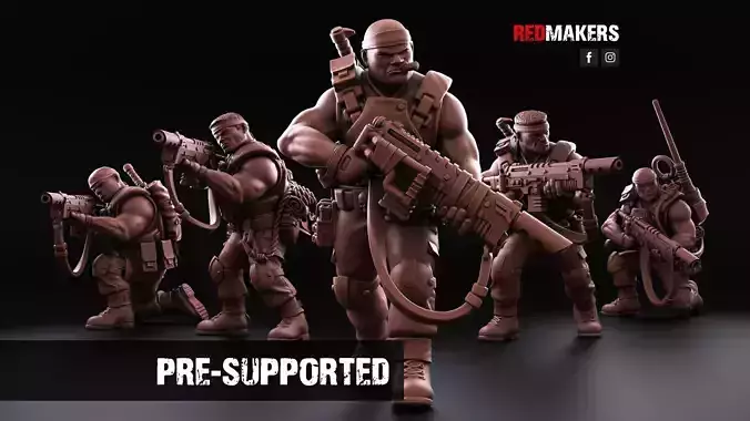 Jungle Fighters - Squad of the Imperial Force 3D print model