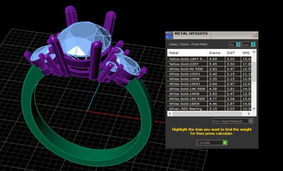 Gold ring 3D print model_8