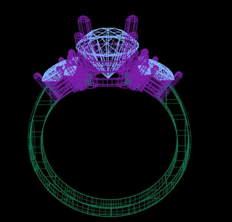 Gold ring 3D print model_6
