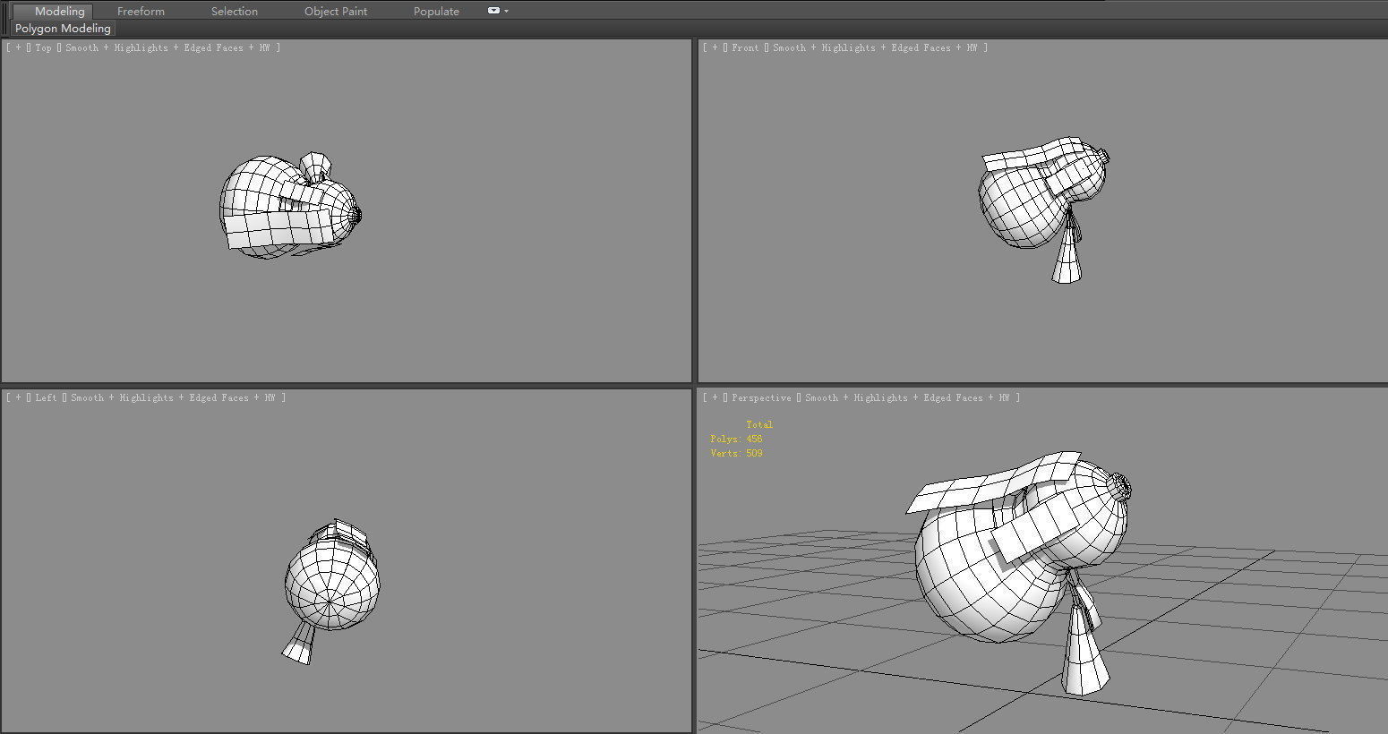 Cartoon rune gourd - Rune paper Low-poly 3D model_6