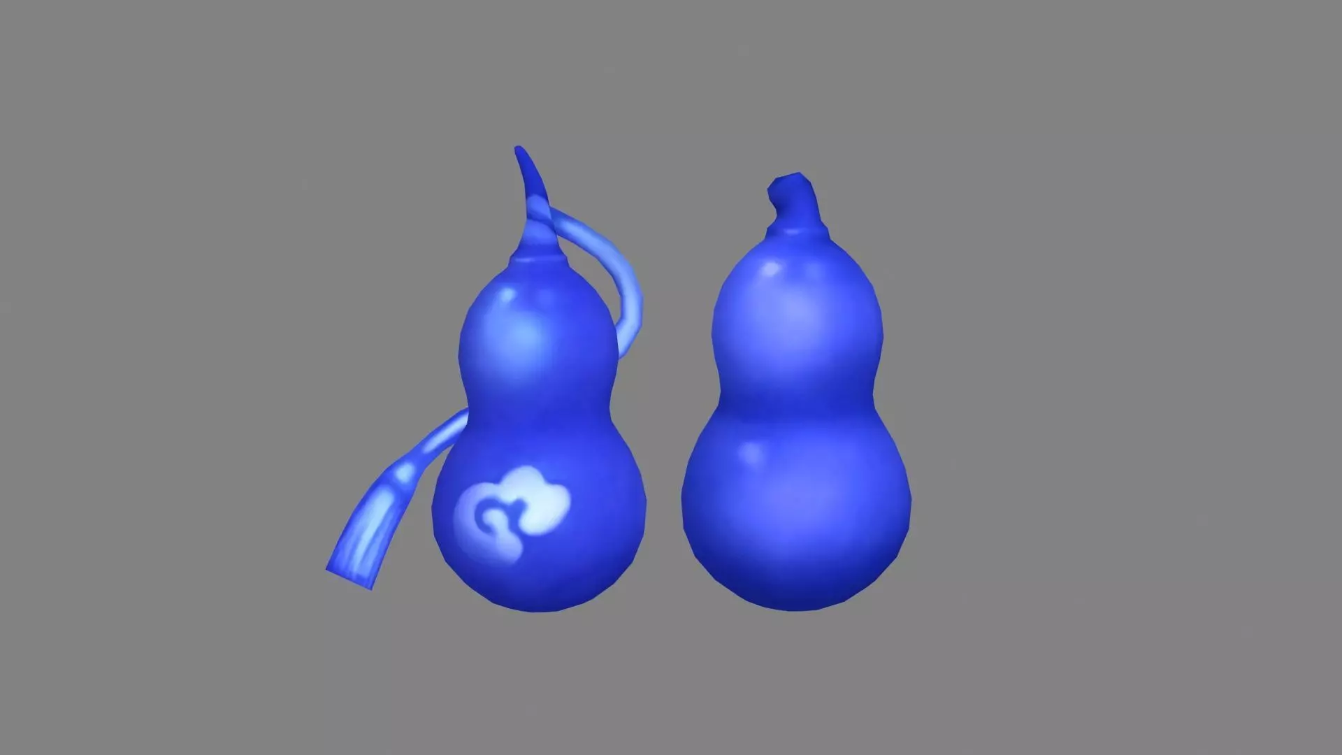 Cartoon purple gourds Low-poly 3D model_0