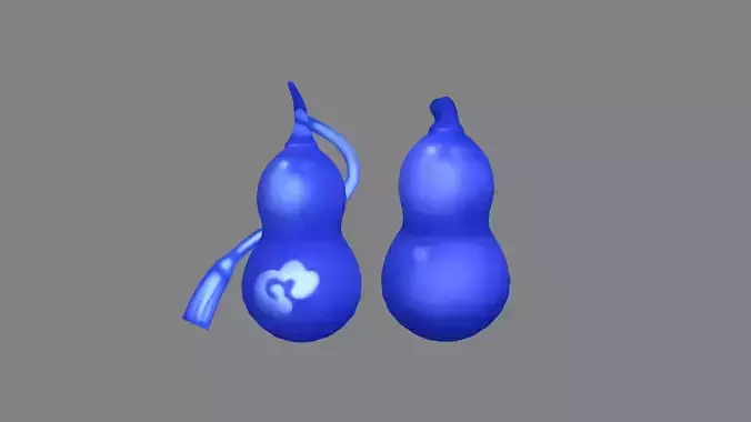 Cartoon purple gourds