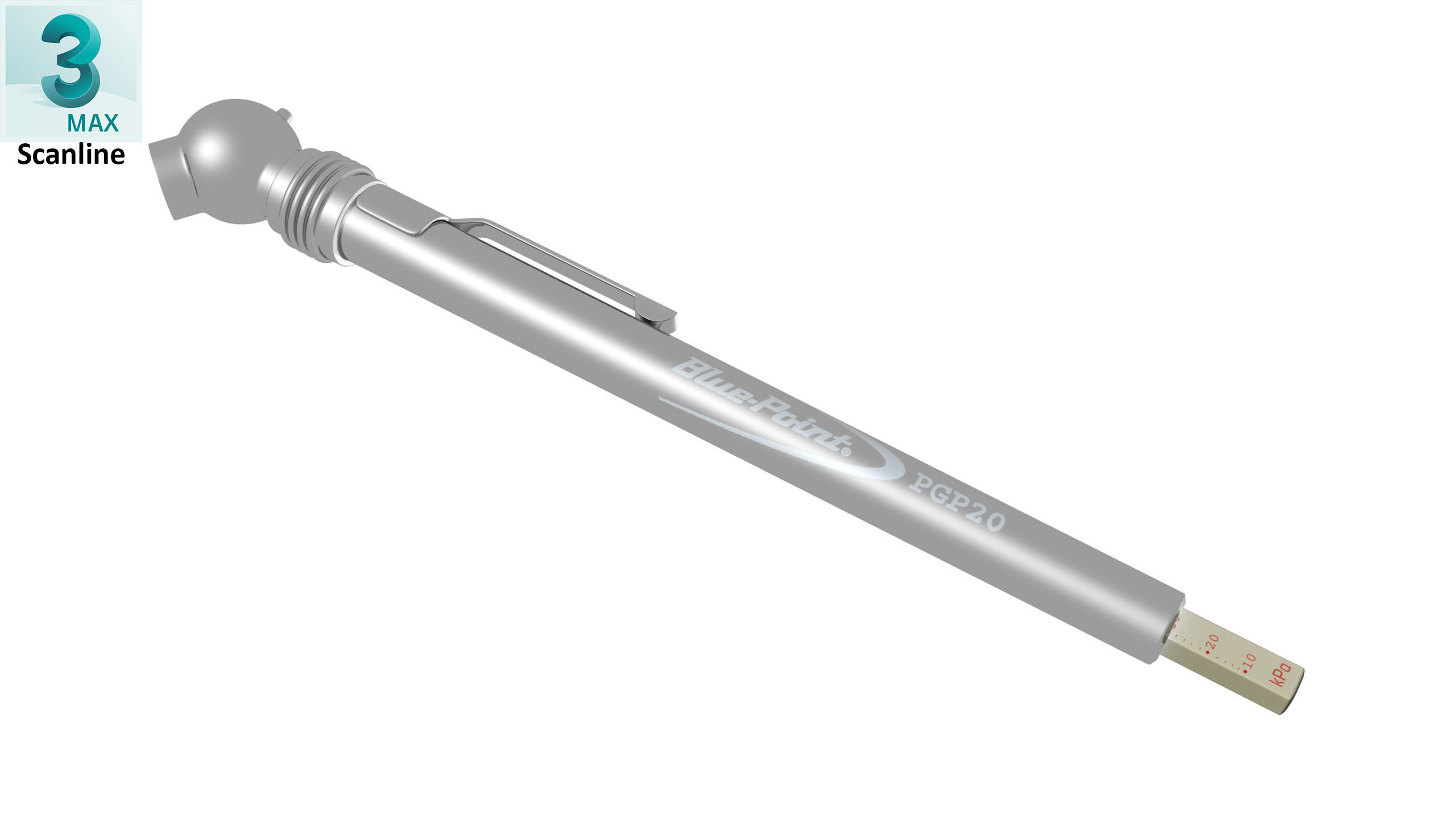 SO Gauge Tire Pressure Pencil PGP20 Low-poly 3D model_25