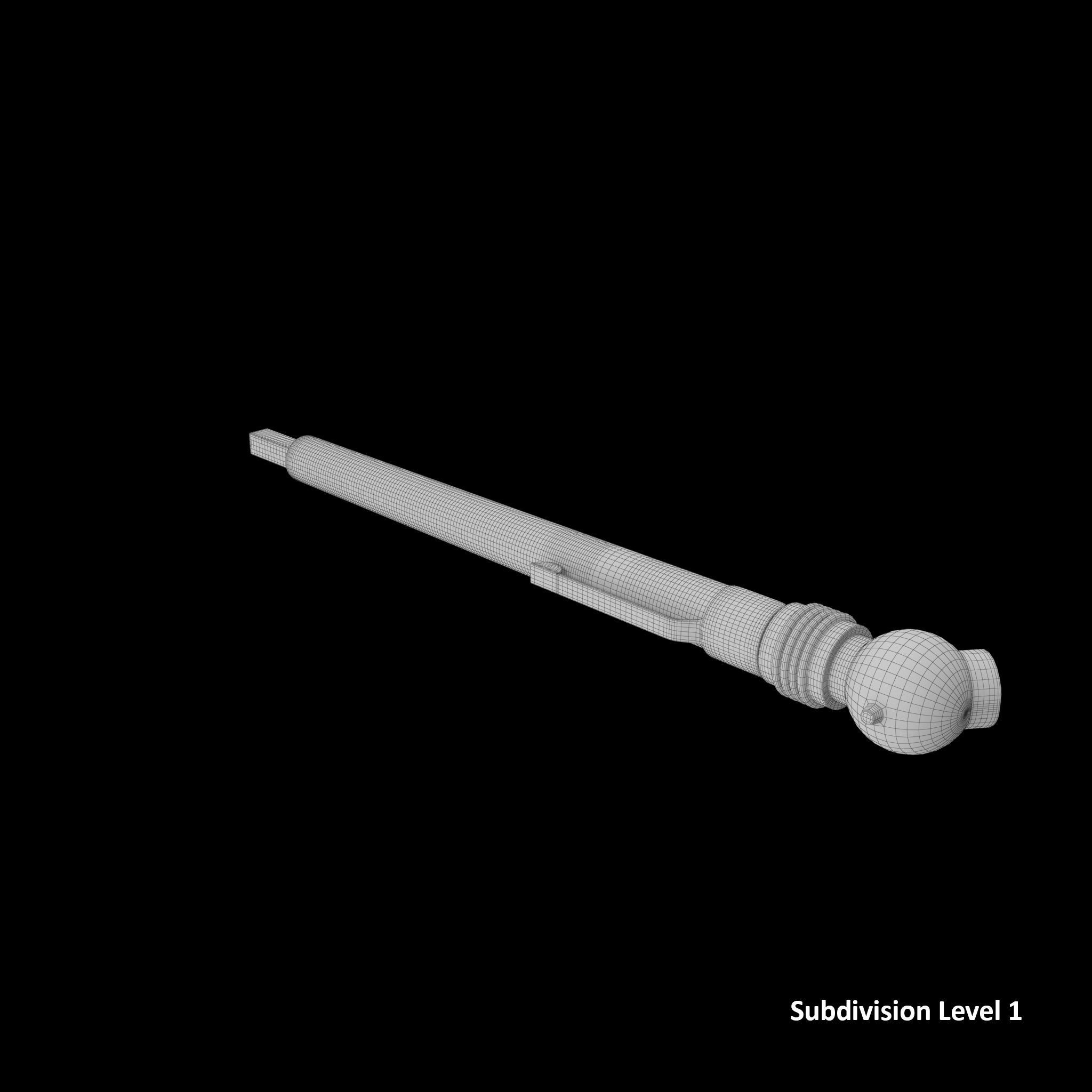 SO Gauge Tire Pressure Pencil PGP20 Low-poly 3D model_13