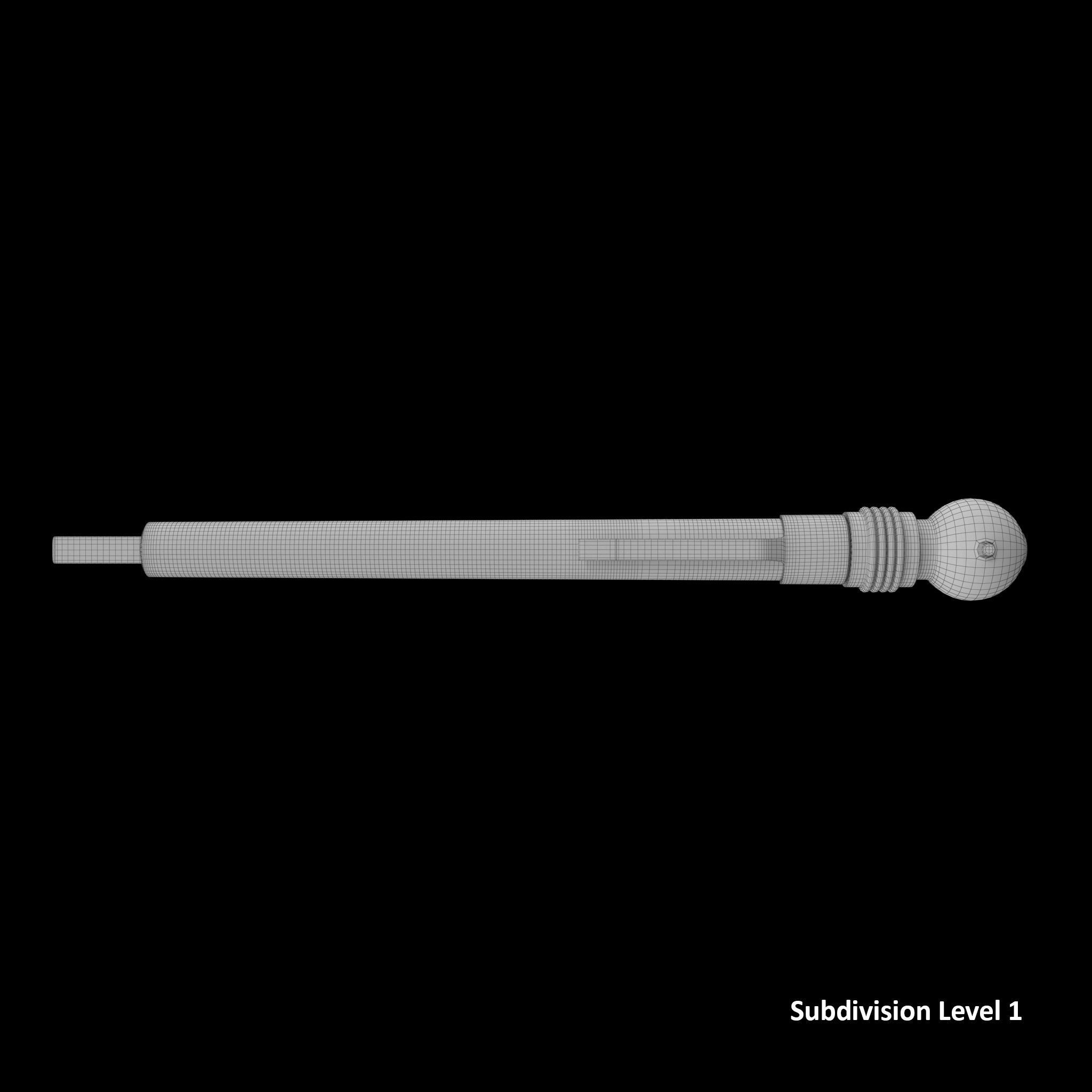 SO Gauge Tire Pressure Pencil PGP20 Low-poly 3D model_19