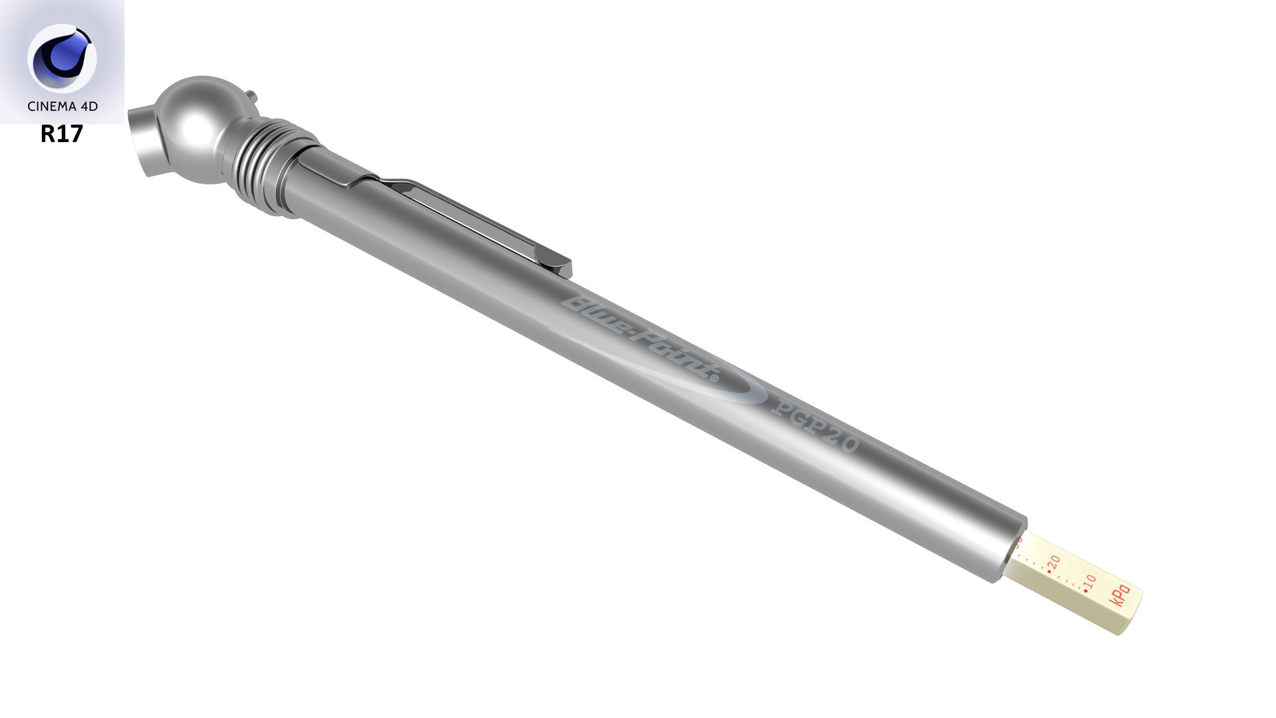 SO Gauge Tire Pressure Pencil PGP20 Low-poly 3D model_30
