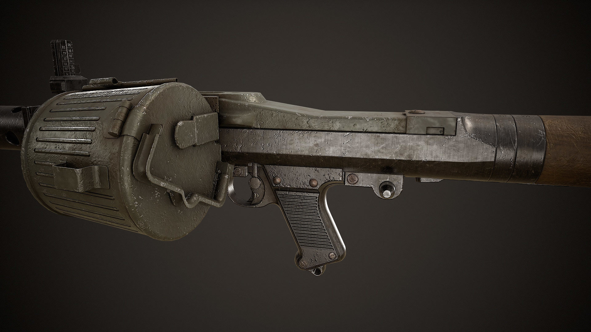 MG-34 Low-poly 3D model_7