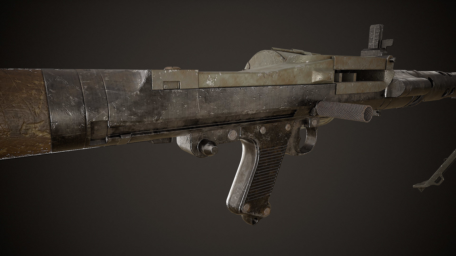 MG-34 Low-poly 3D model_9