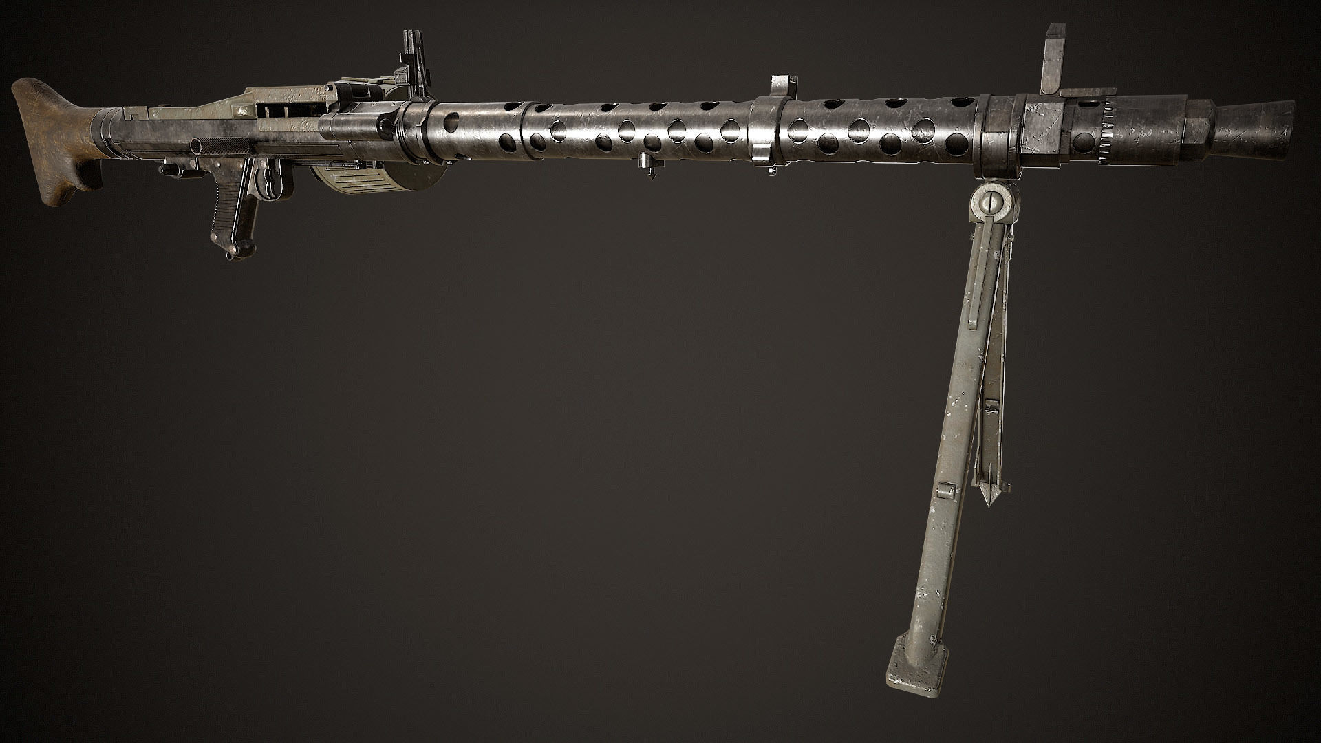 MG-34 Low-poly 3D model_2