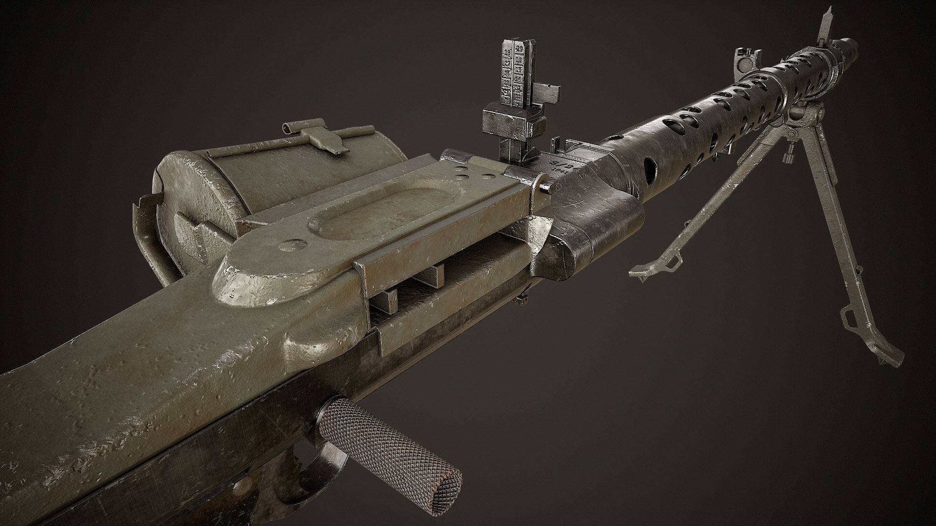 MG-34 Low-poly 3D model_4