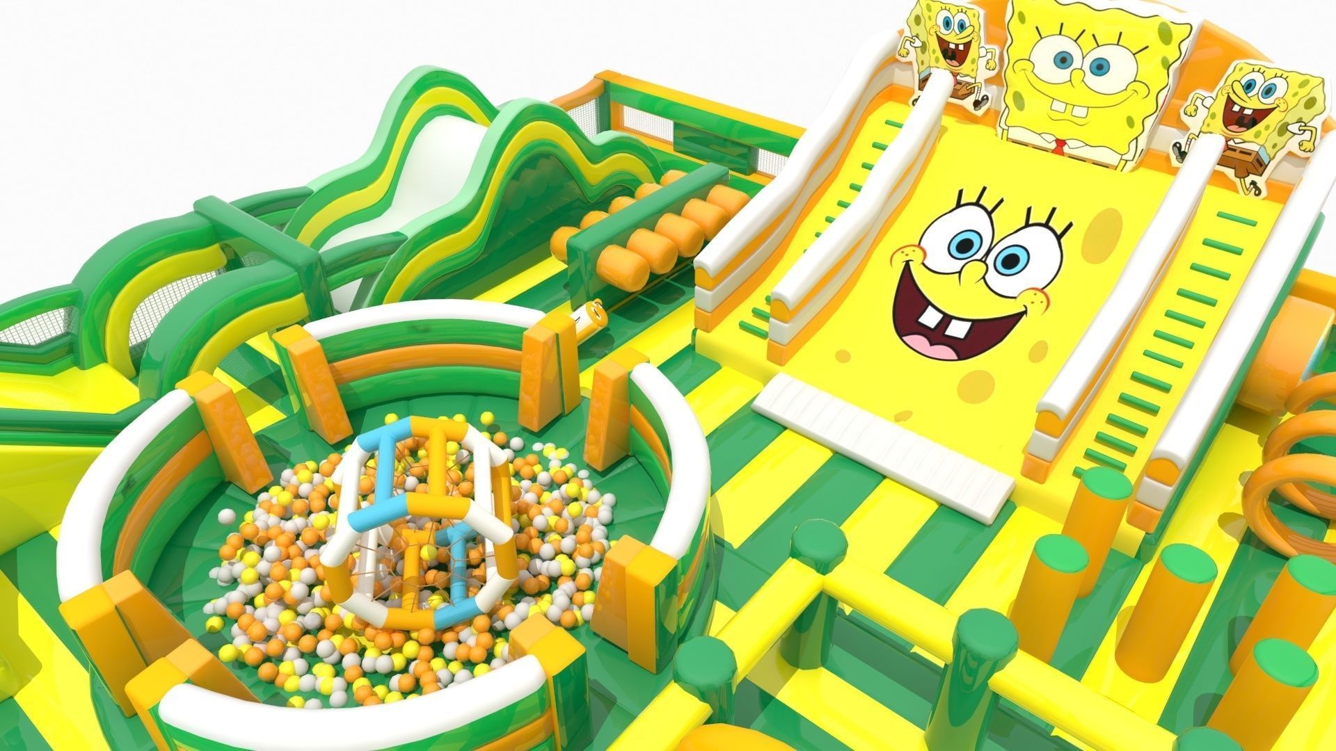 SpongeBob SquarePants Bouncy Castle 3D model_4