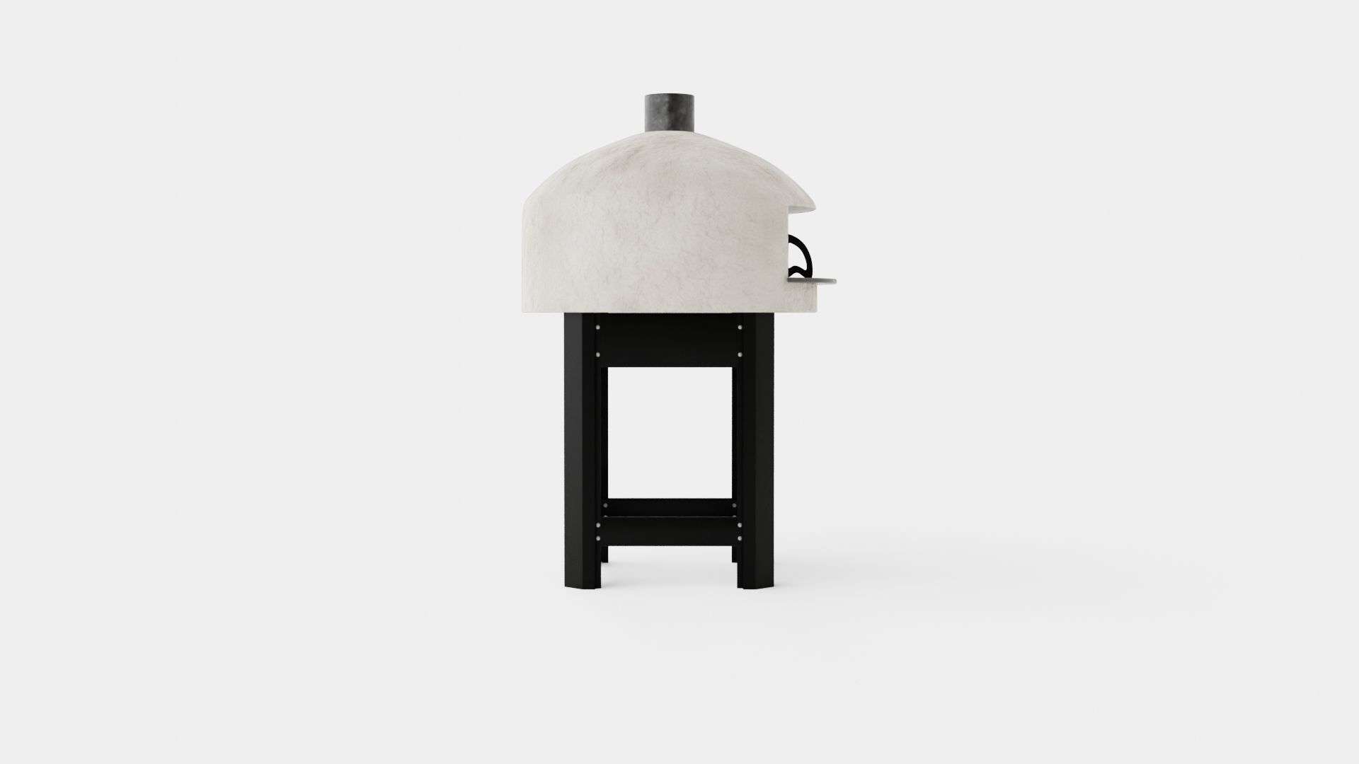 Modenzo 80 - Neapolitan Pizza oven built in biscotto brick Low-poly 3D model_2
