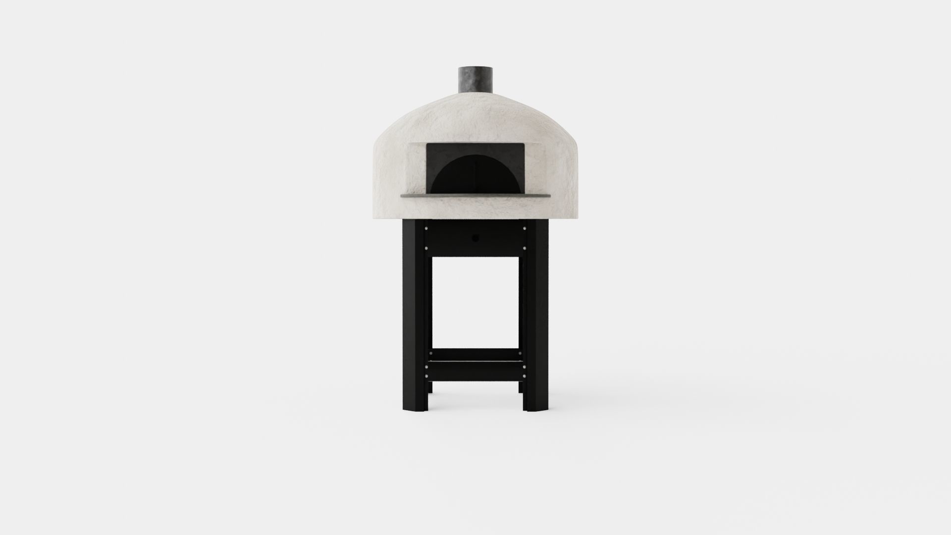 Modenzo 80 - Neapolitan Pizza oven built in biscotto brick Low-poly 3D model_1