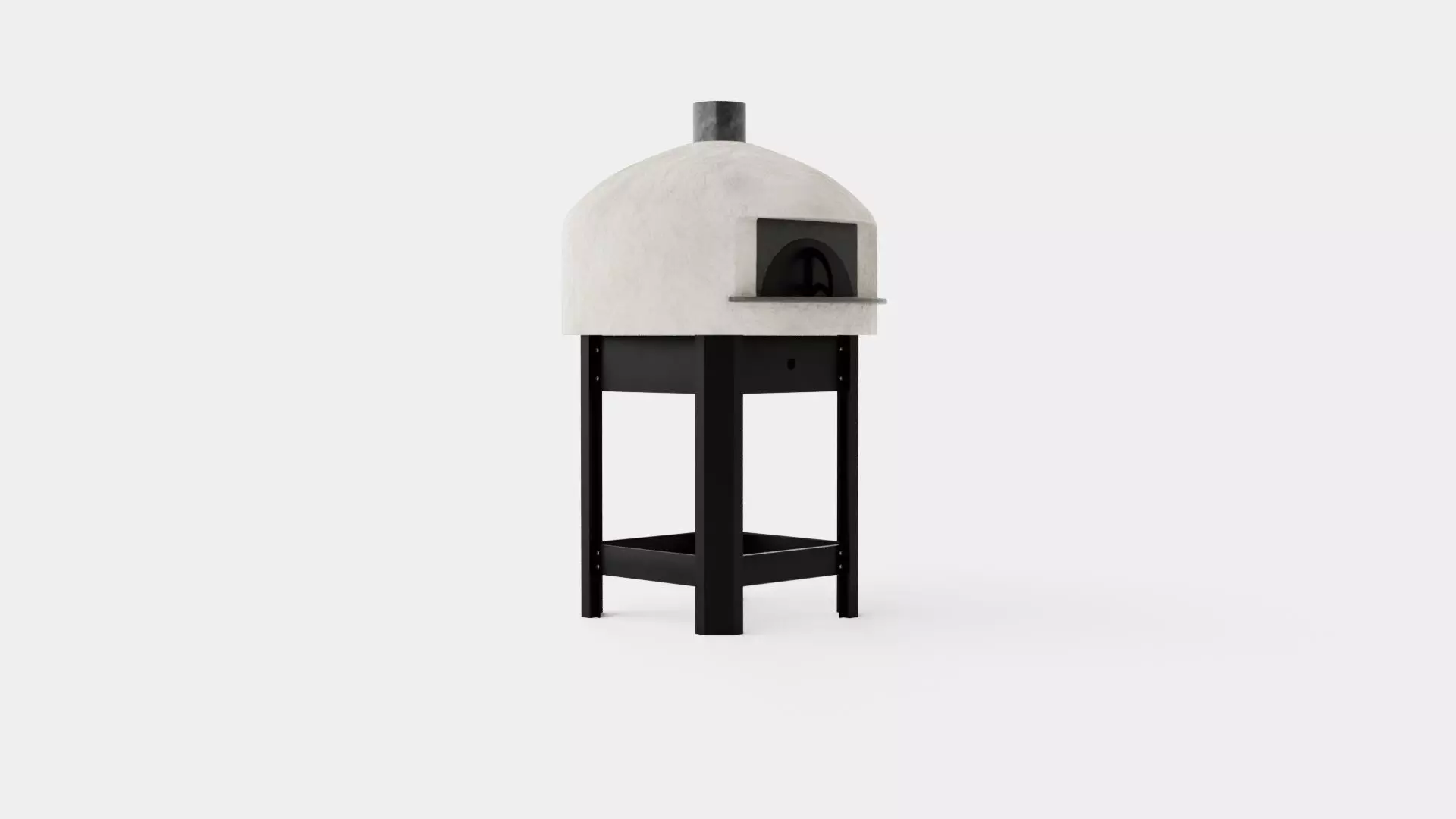 Modenzo 80 - Neapolitan Pizza oven built in biscotto brick Low-poly 3D model_0