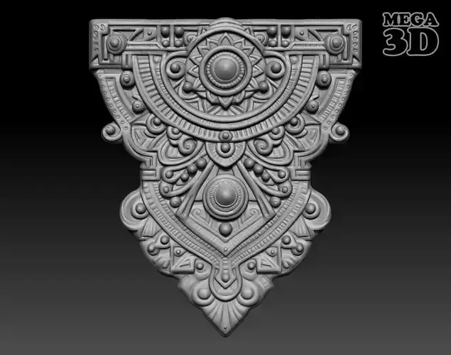Mayan Pendant Bas relief 240513 06 3D print model