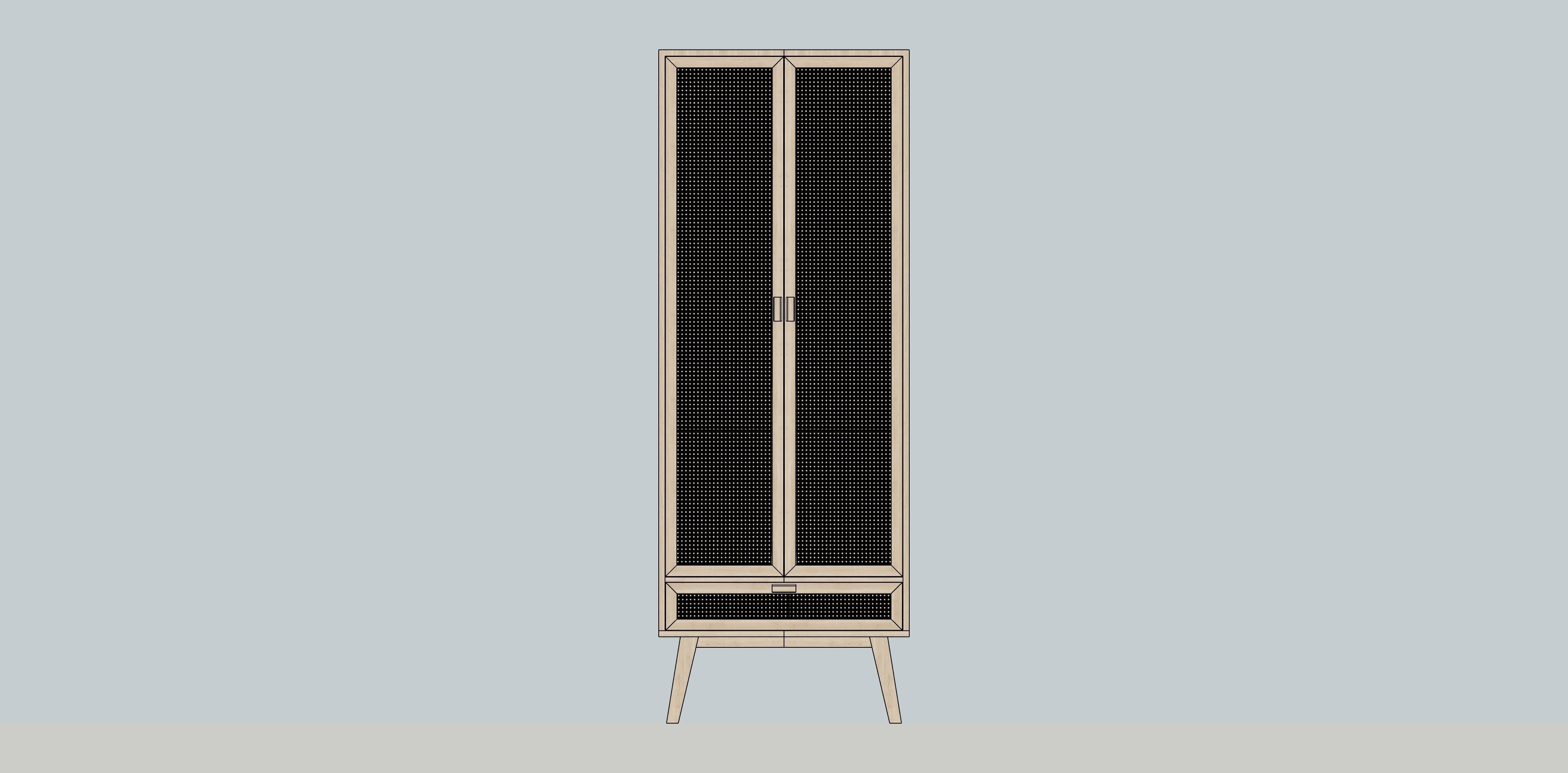 Wardrobe SKLUM Madera Ralik 3D model_3