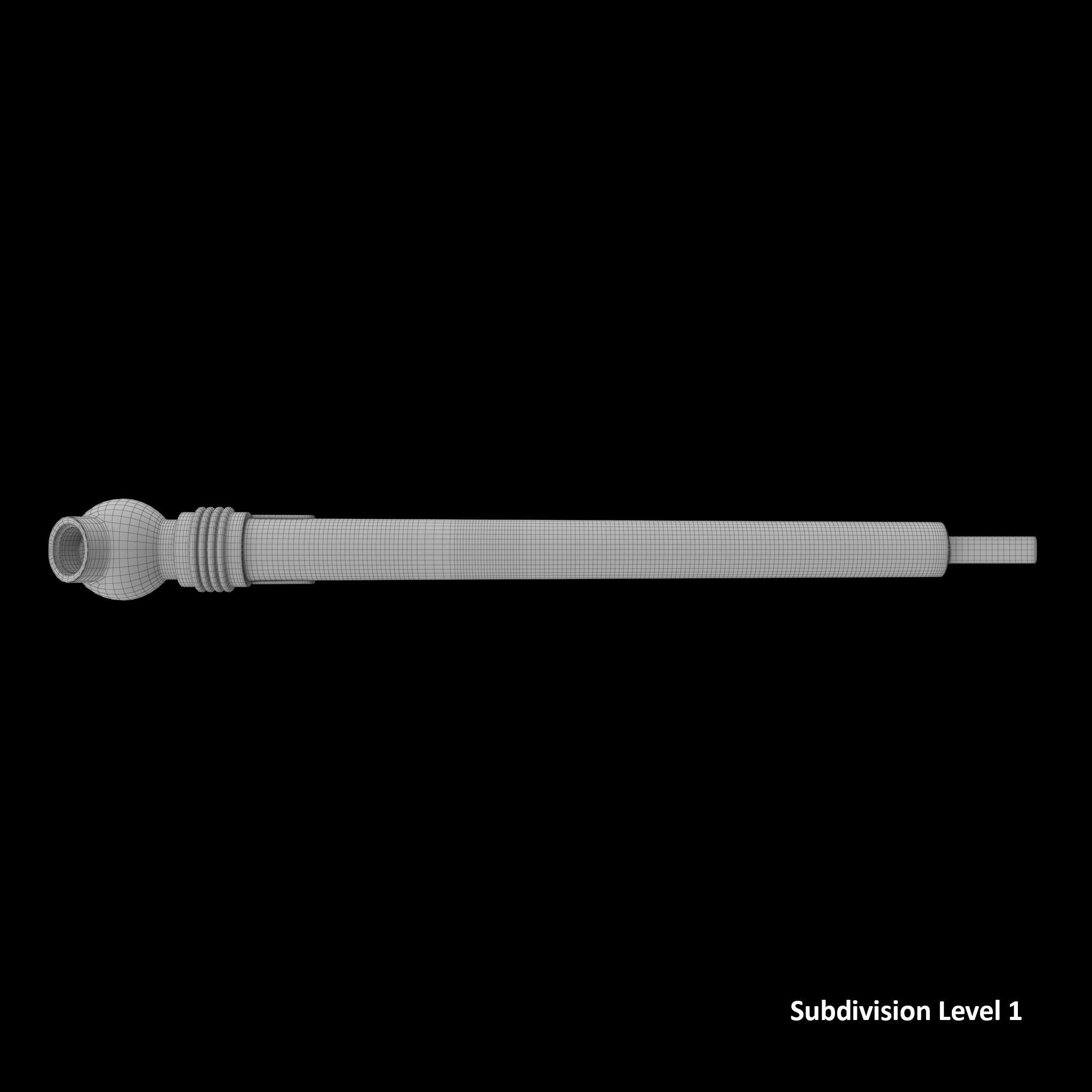 Gauge Tire Pressure Pencil PGP20 Low-poly 3D model_15