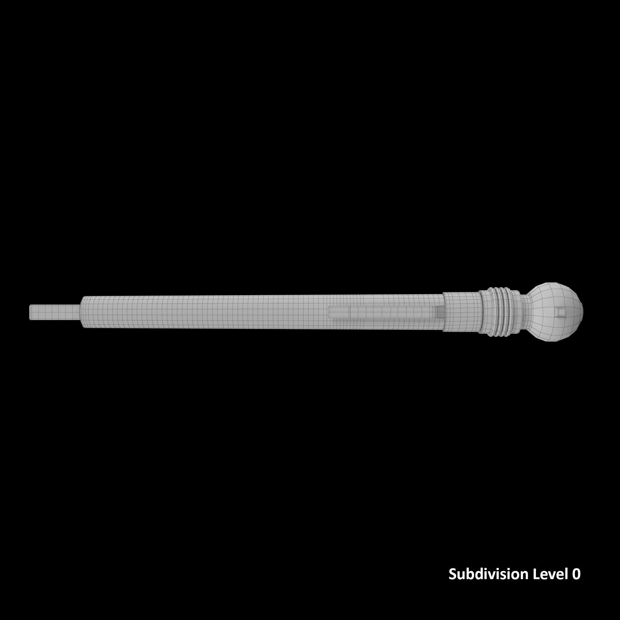 Gauge Tire Pressure Pencil PGP20 Low-poly 3D model_18