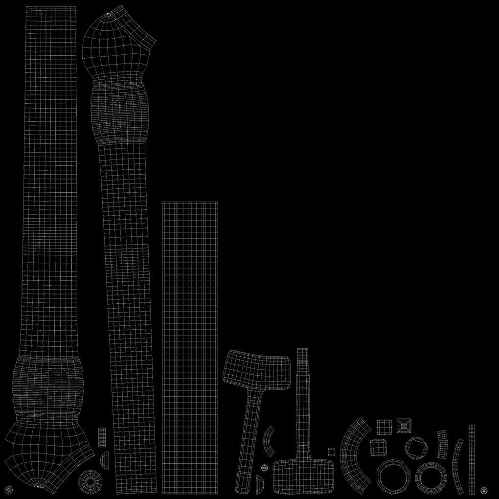 Gauge Tire Pressure Pencil PGP20 Low-poly 3D model_31