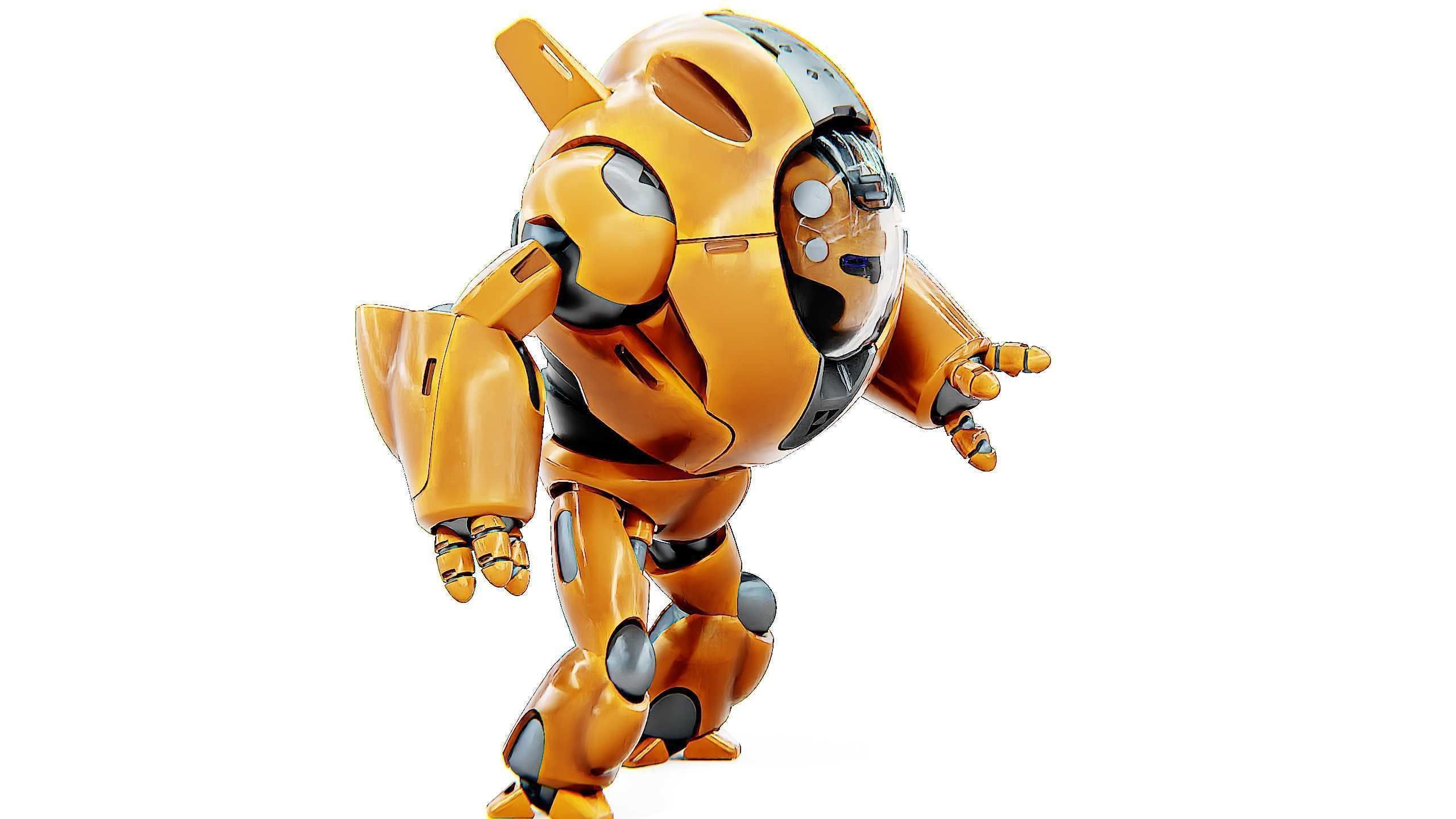 ASTRONAUT BOTV-3000 B Rigged for Unreal Engine - Unity - MIXAMO 3D model_4