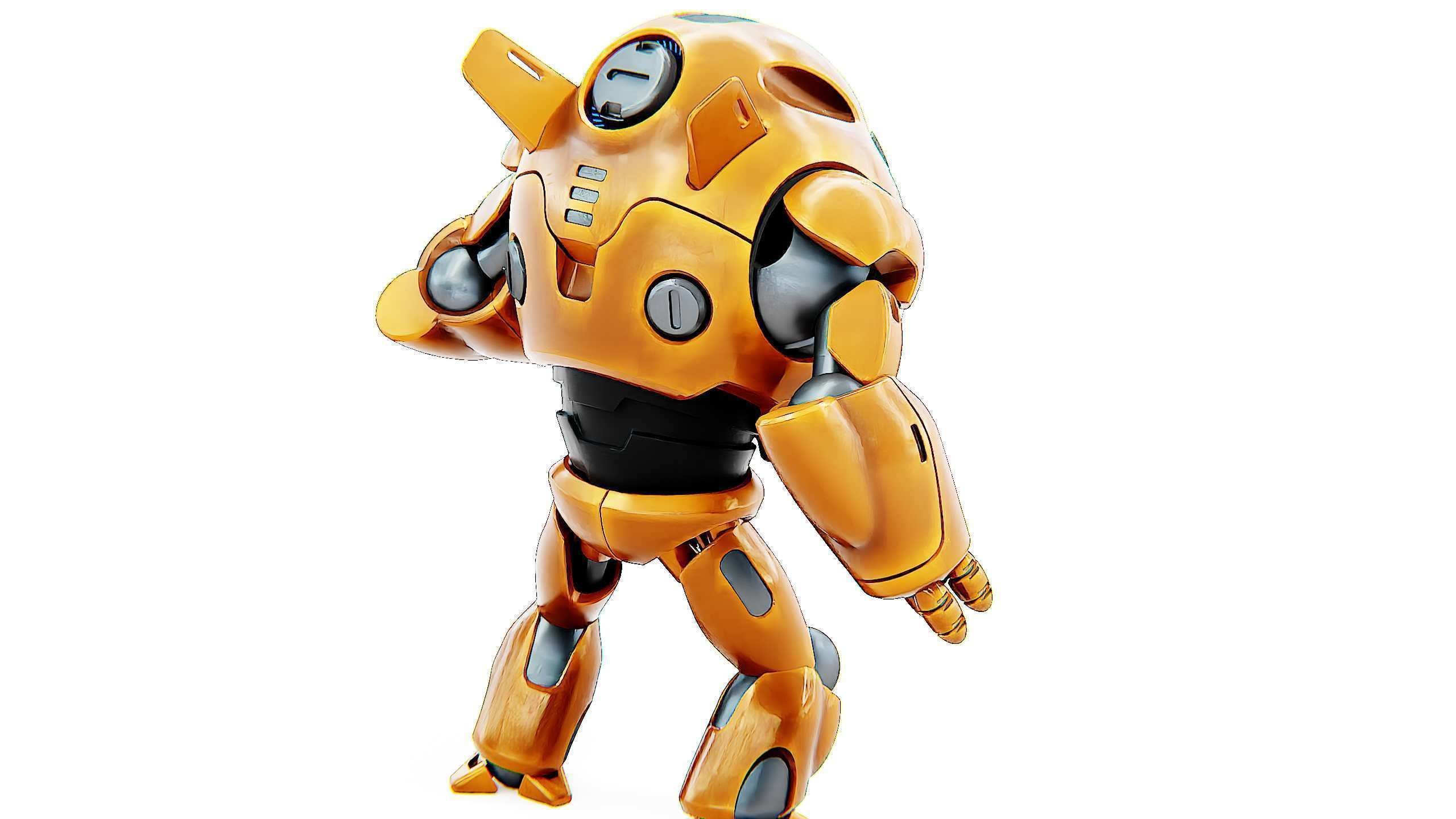 ASTRONAUT BOTV-3000 B Rigged for Unreal Engine - Unity - MIXAMO 3D model_9