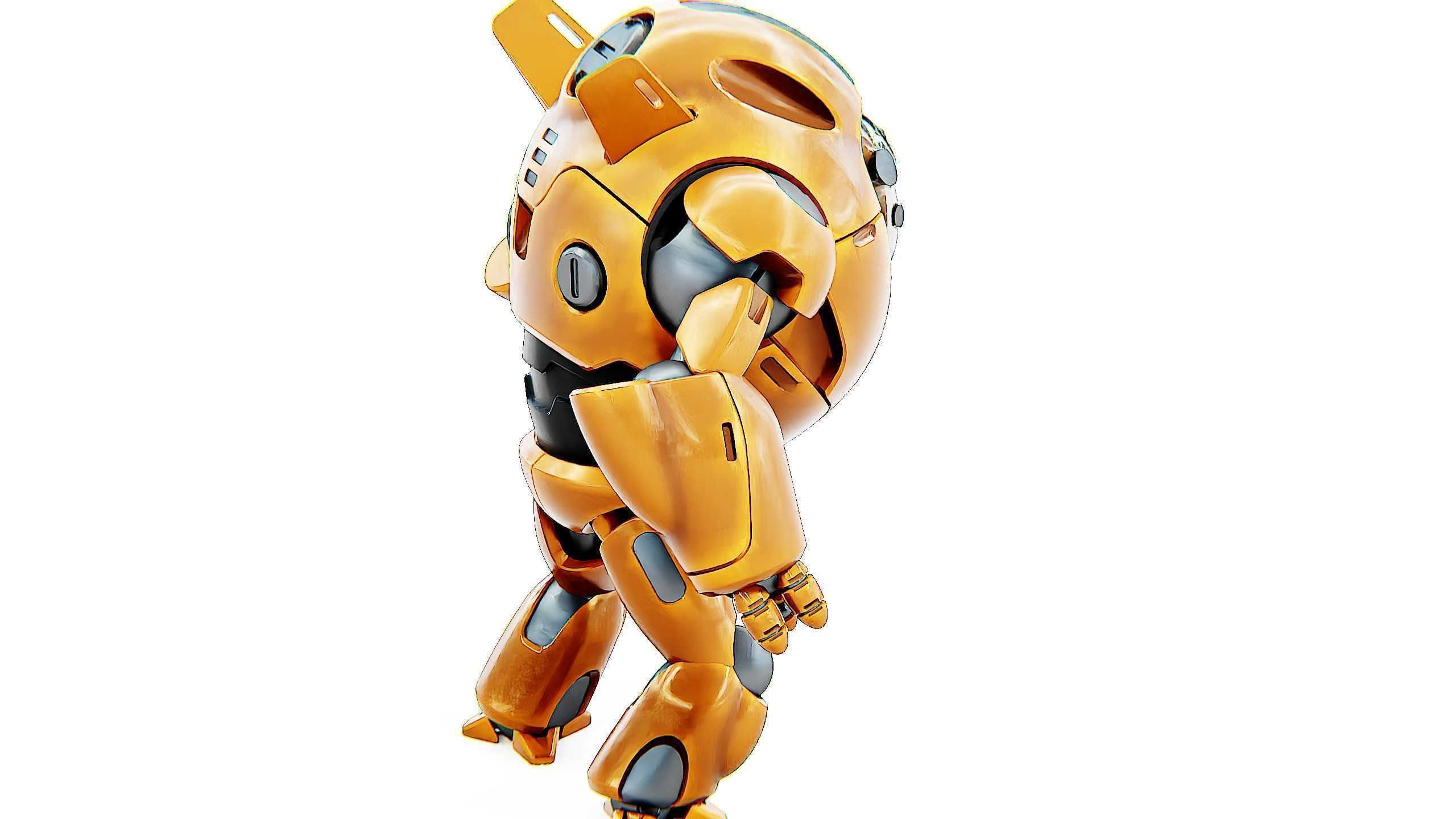 ASTRONAUT BOTV-3000 B Rigged for Unreal Engine - Unity - MIXAMO 3D model_7