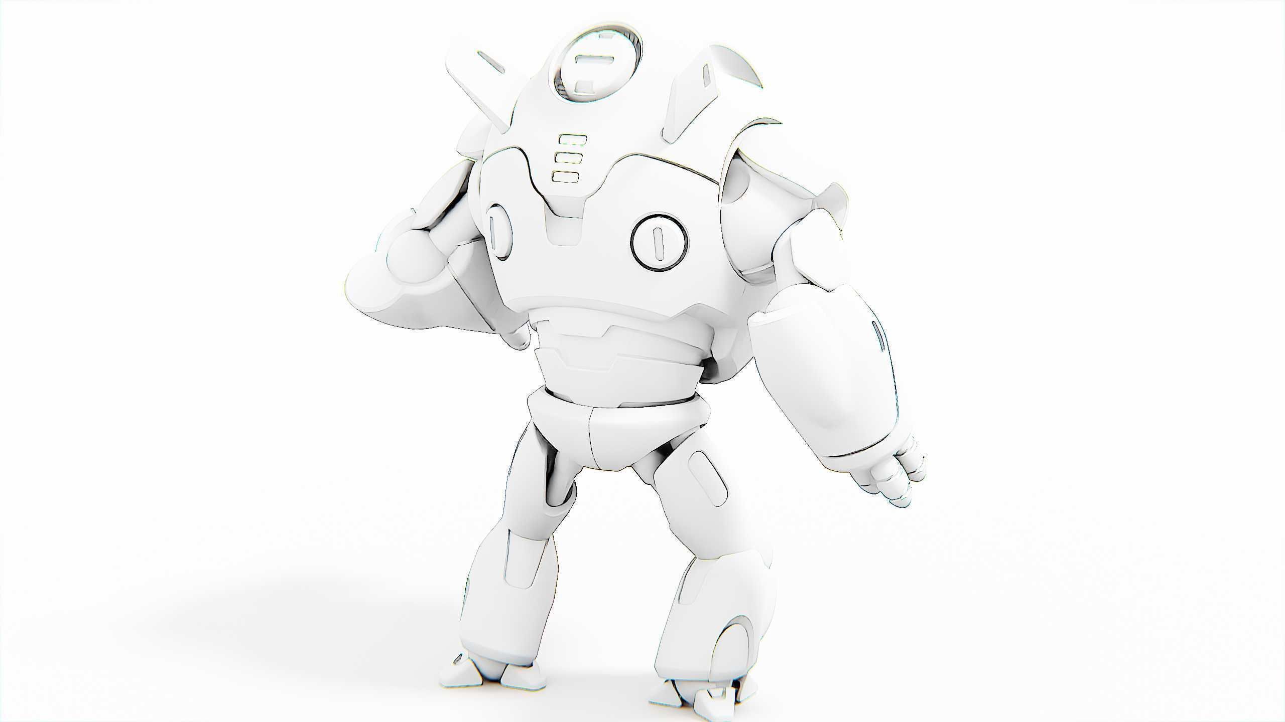 ASTRONAUT BOTV-3000 B Rigged for Unreal Engine - Unity - MIXAMO 3D model_33