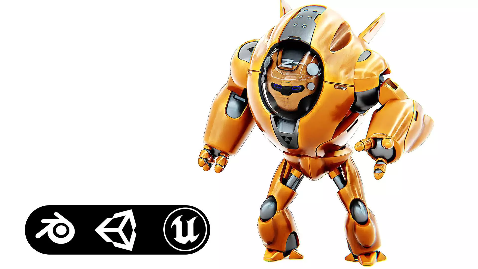 ASTRONAUT BOTV-3000 B Rigged for Unreal Engine - Unity - MIXAMO 3D model_0