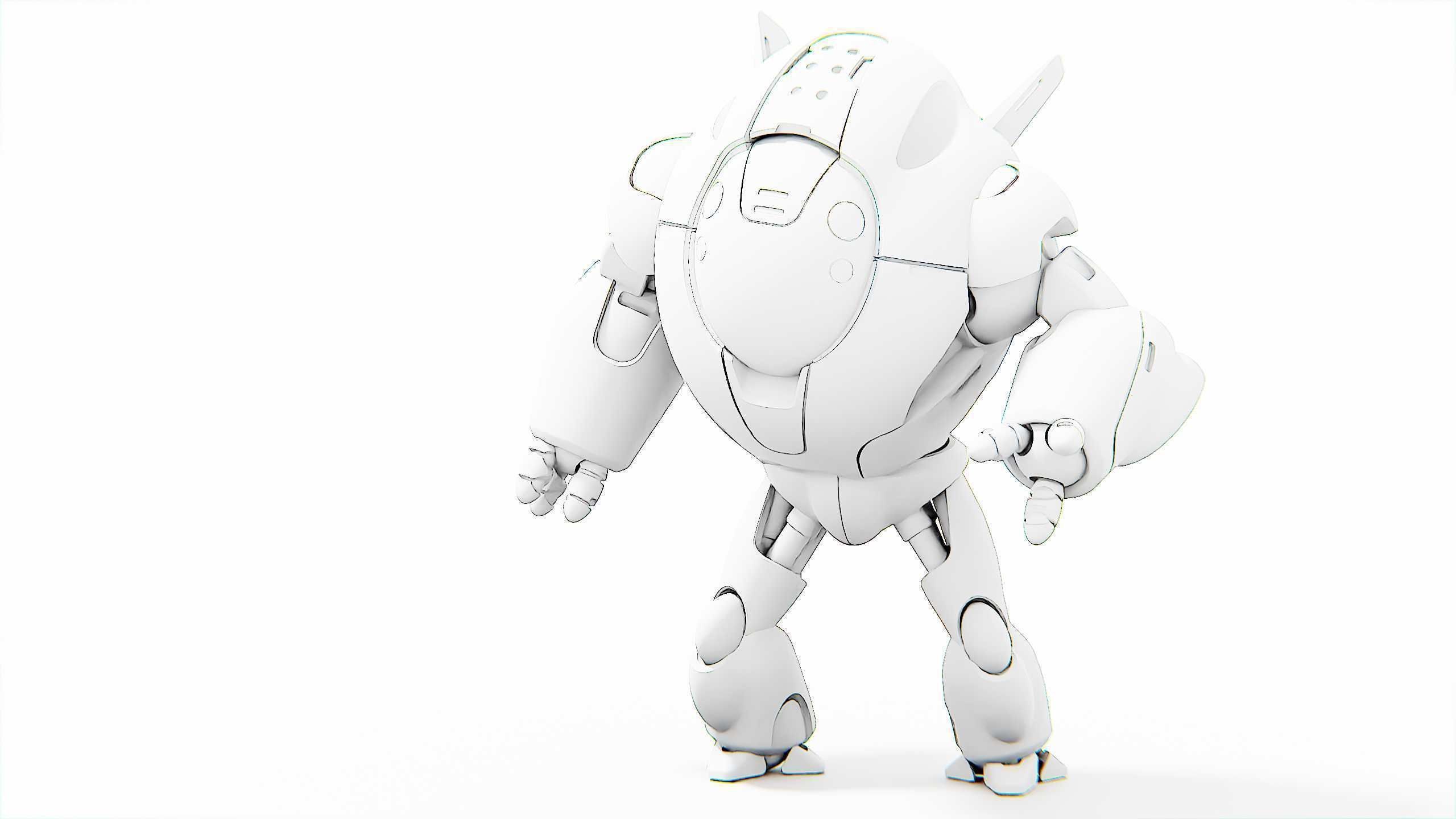 ASTRONAUT BOTV-3000 B Rigged for Unreal Engine - Unity - MIXAMO 3D model_32