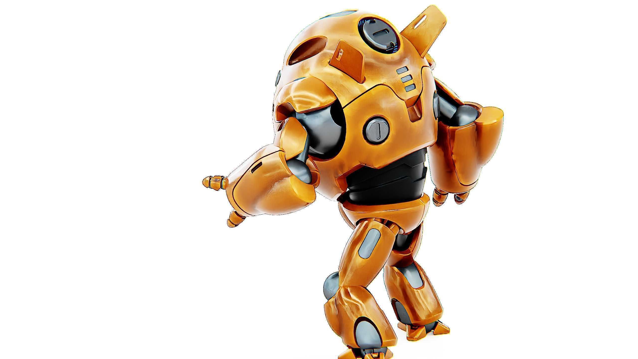 ASTRONAUT BOTV-3000 B Rigged for Unreal Engine - Unity - MIXAMO 3D model_15