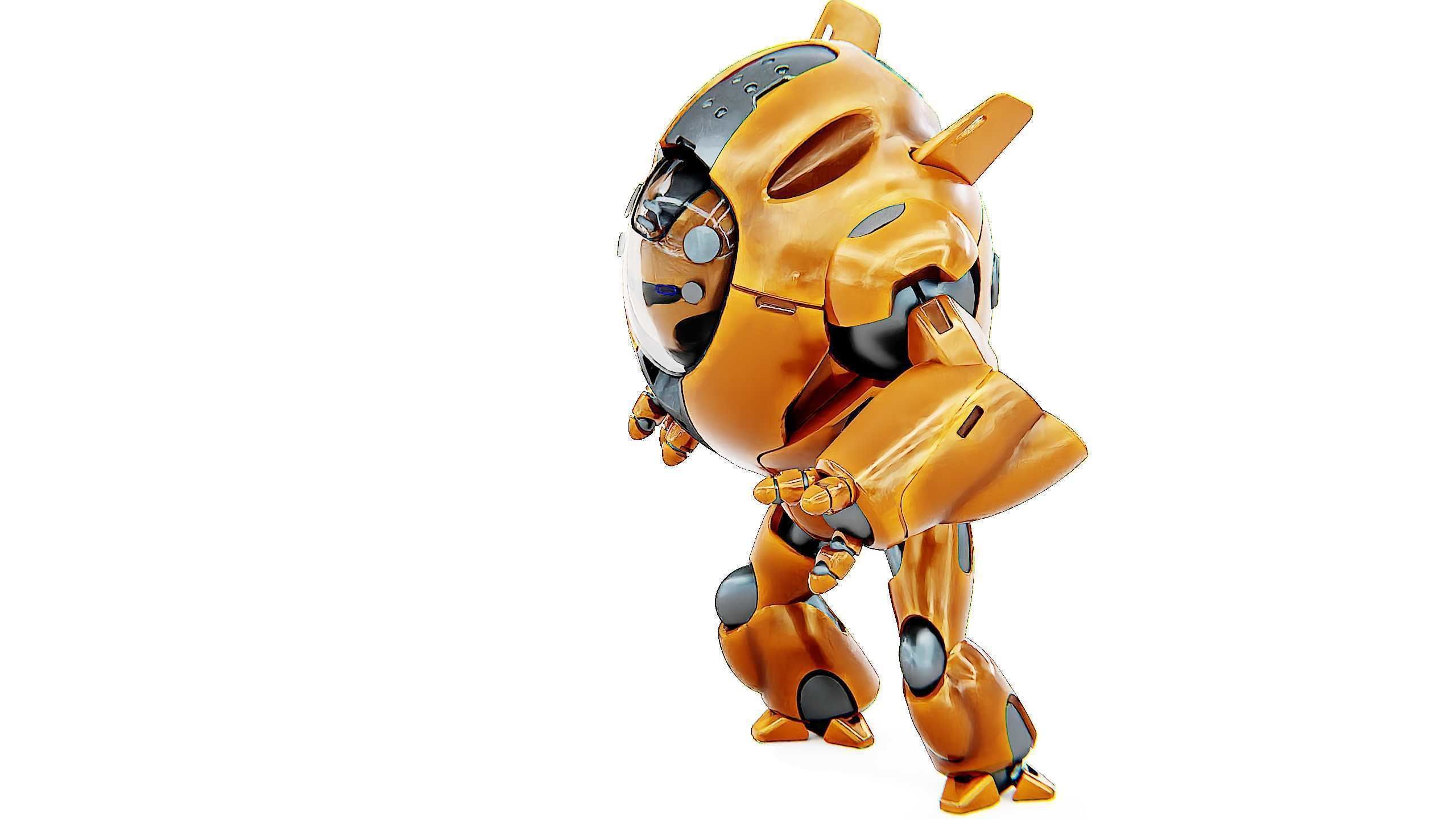 ASTRONAUT BOTV-3000 B Rigged for Unreal Engine - Unity - MIXAMO 3D model_19