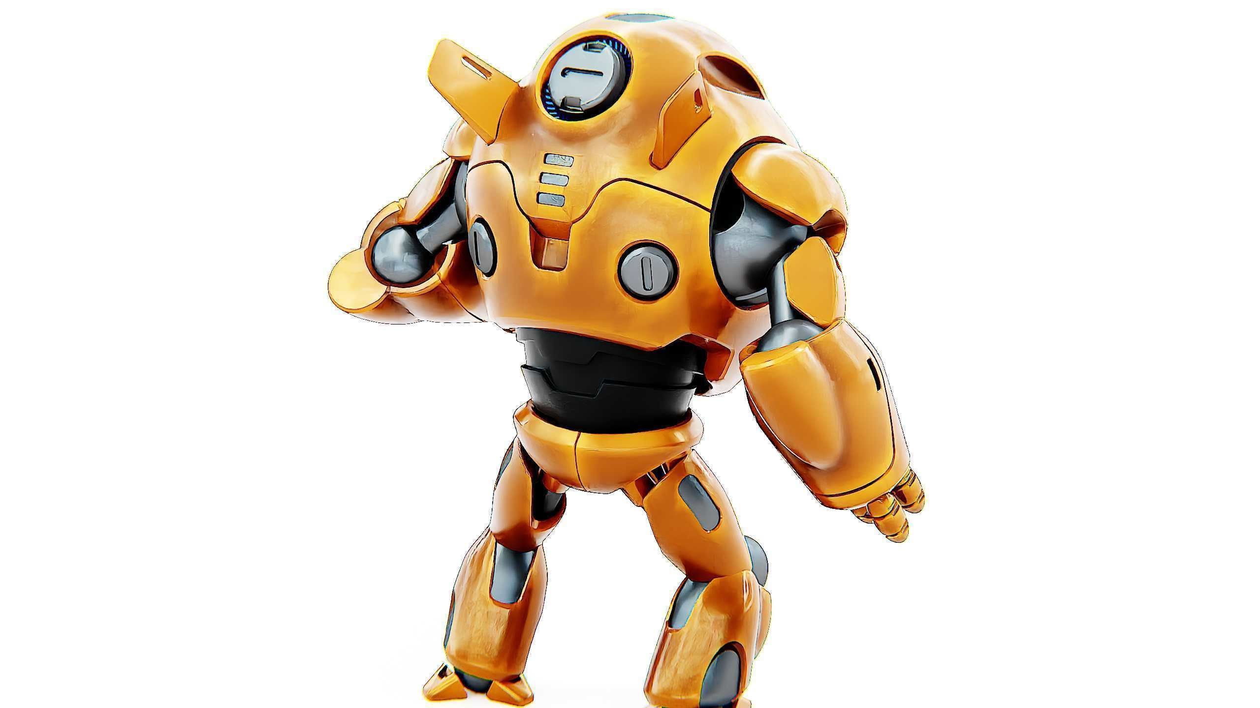 ASTRONAUT BOTV-3000 B Rigged for Unreal Engine - Unity - MIXAMO 3D model_10