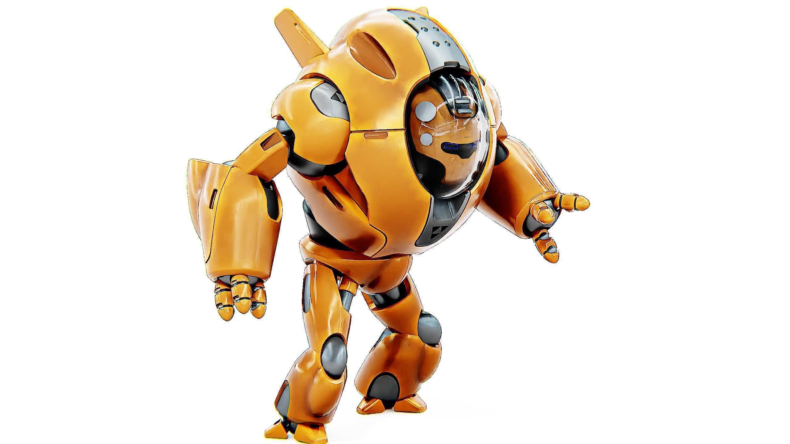 ASTRONAUT BOTV-3000 B Rigged for Unreal Engine - Unity - MIXAMO 3D model_3