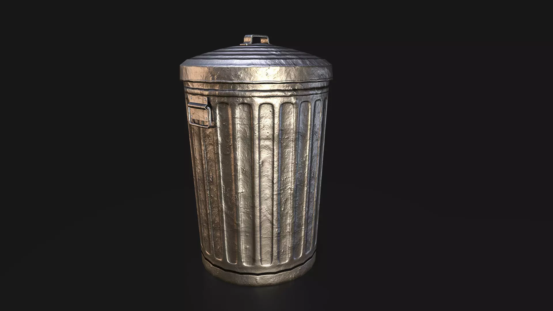 Garbage Can 3D Model Game Ready Low-poly 3D model_0