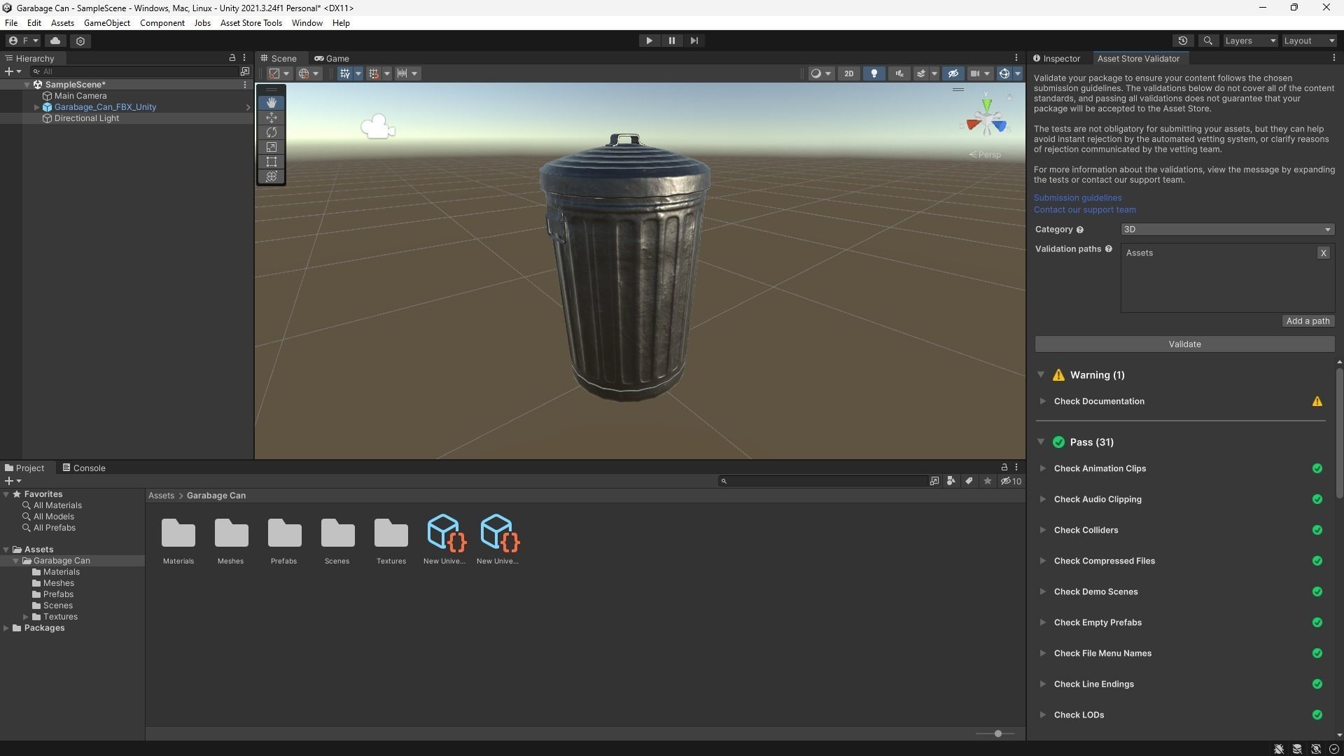 Garbage Can 3D Model Game Ready Low-poly 3D model_4