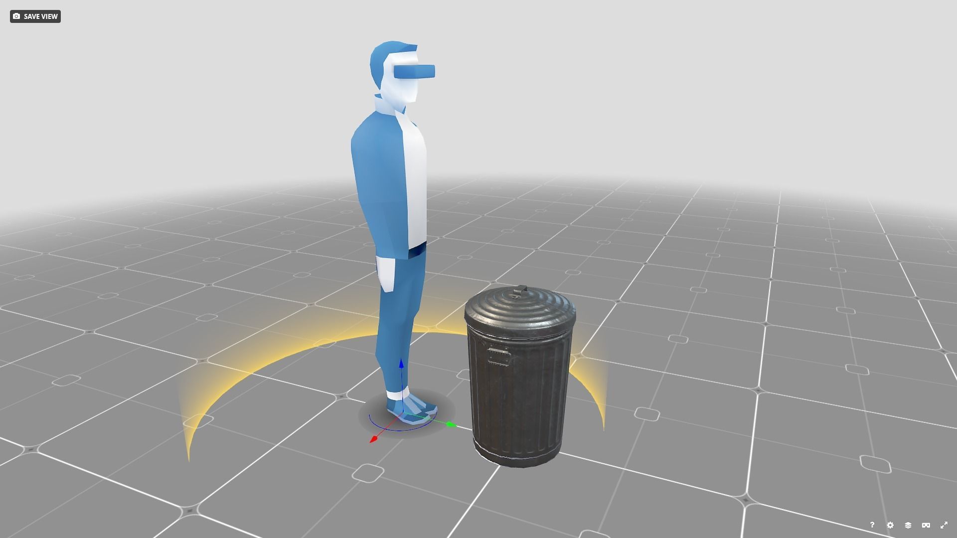 Garbage Can 3D Model Game Ready Low-poly 3D model_14